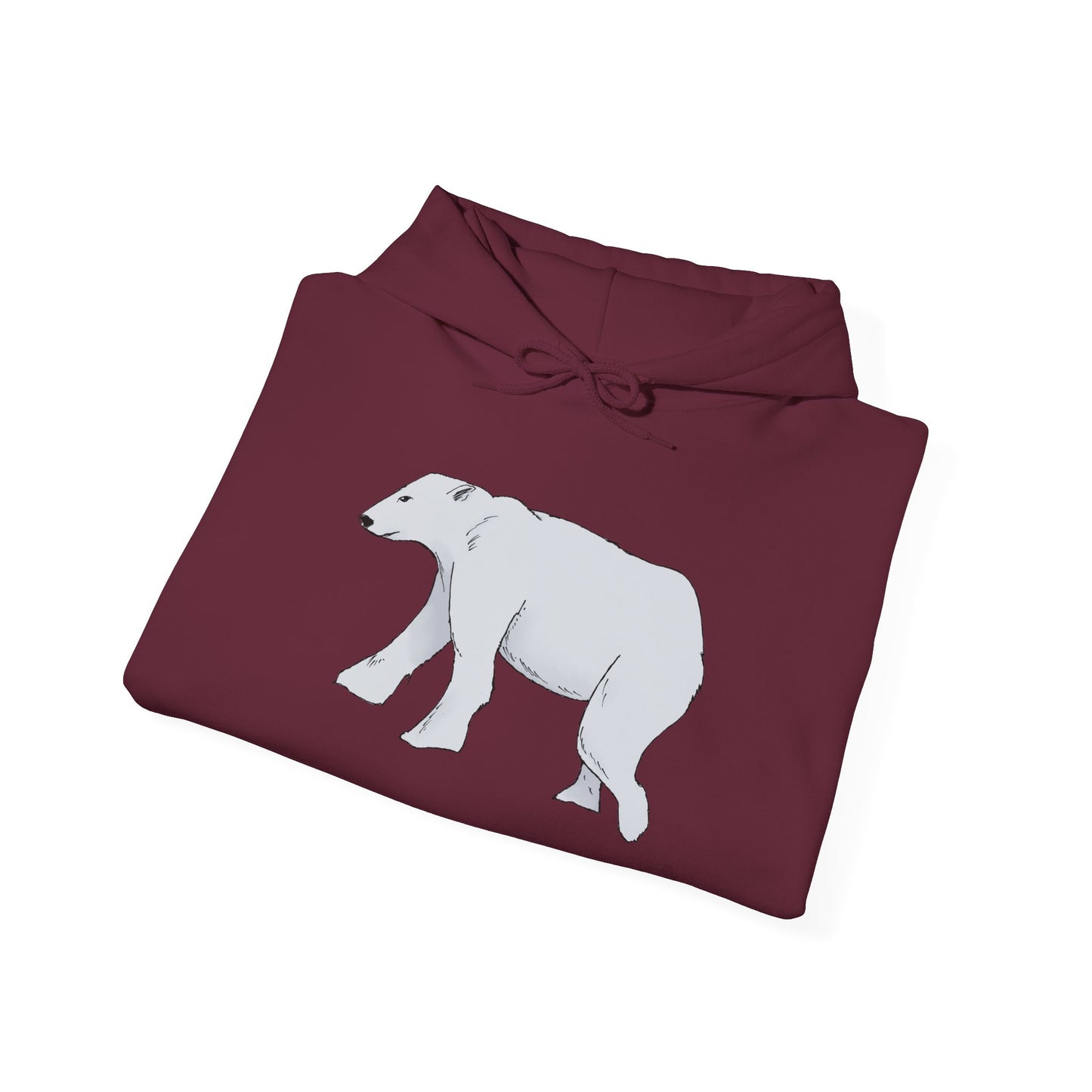 Cozy Polar Bear Hoodie - Warm Winter Fashion, Unisex Sweatshirt, Gift for Animal Lovers, Perfect for Cold Days, Cute Outdoor Wear
