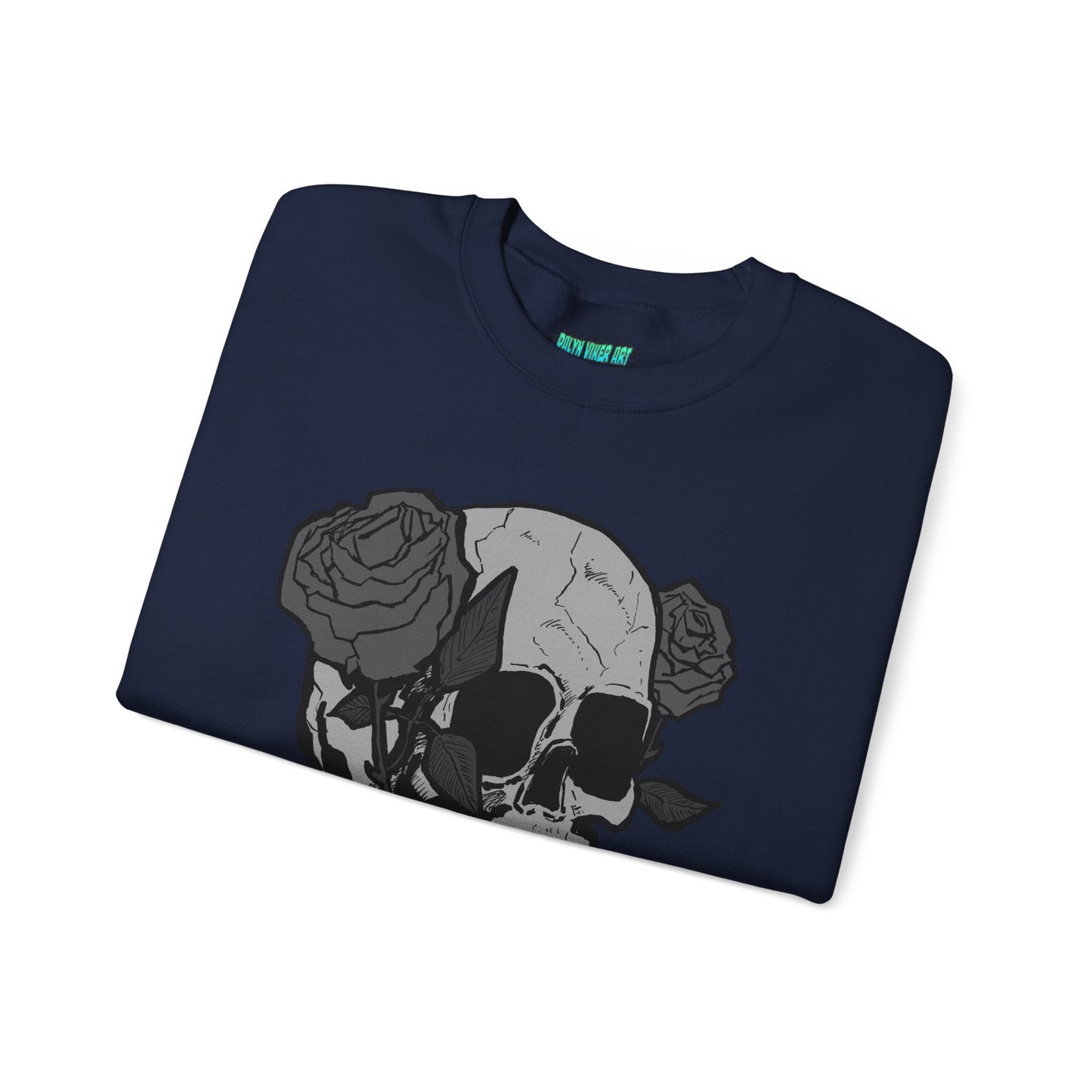 Skull and Roses Crewneck Sweatshirt - Unisex Heavy Blend™