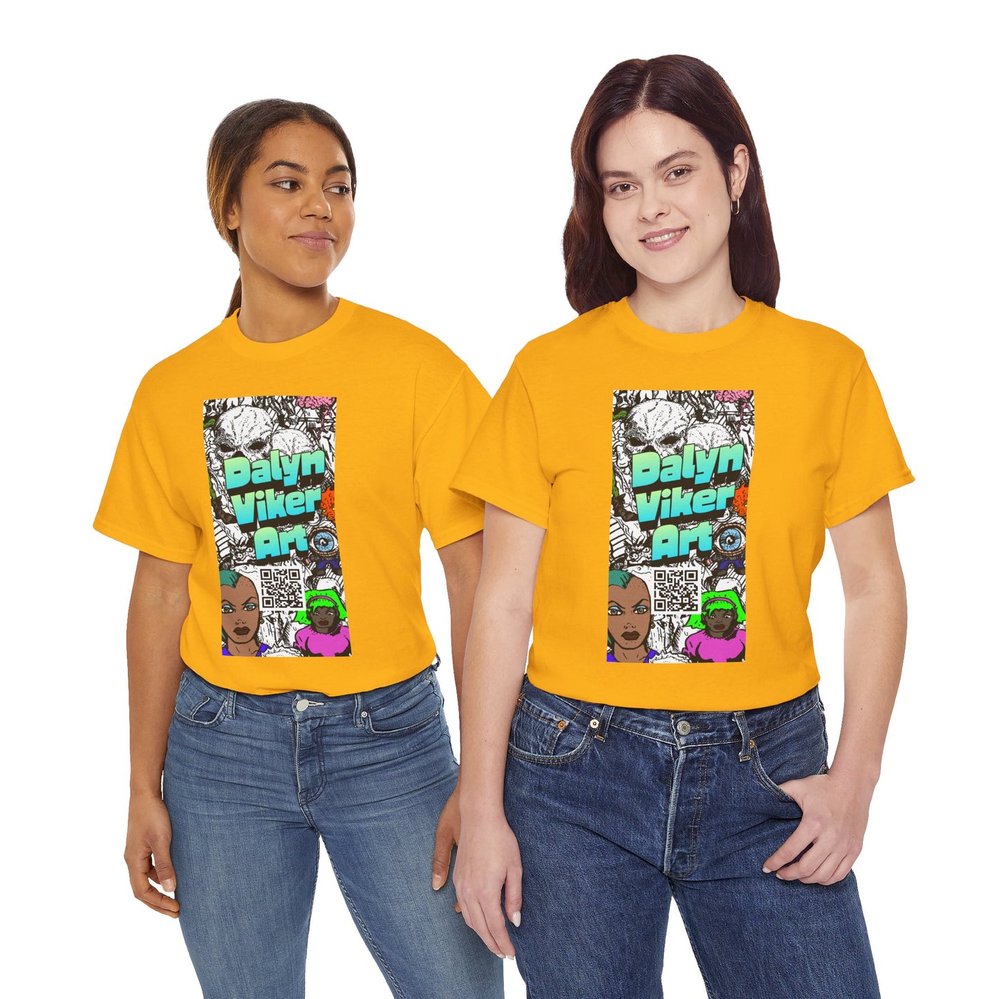 Graphic Art T-Shirt — "Dalyn Viker Art" Vertical Collage Tee