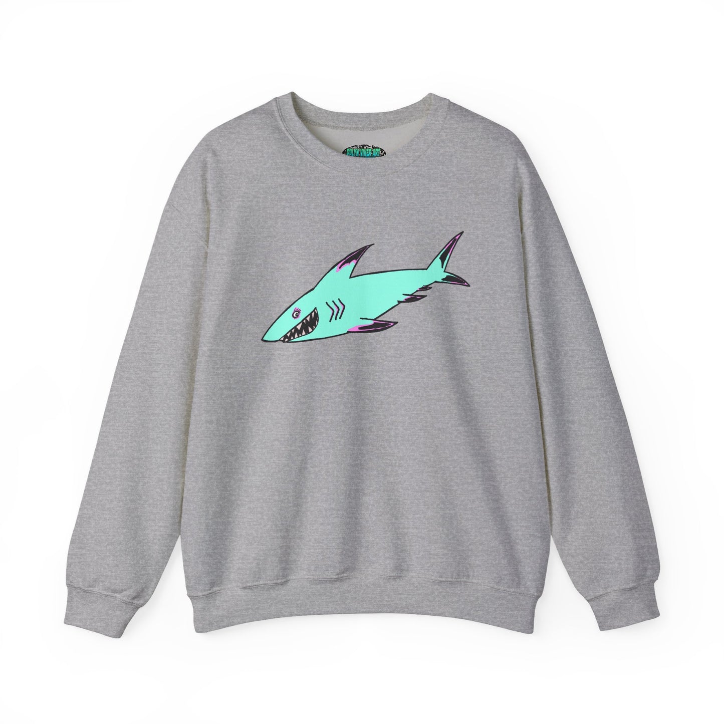 Charming Shark Graphic Sweatshirt - Unisex Heavy Blend™ Crewneck