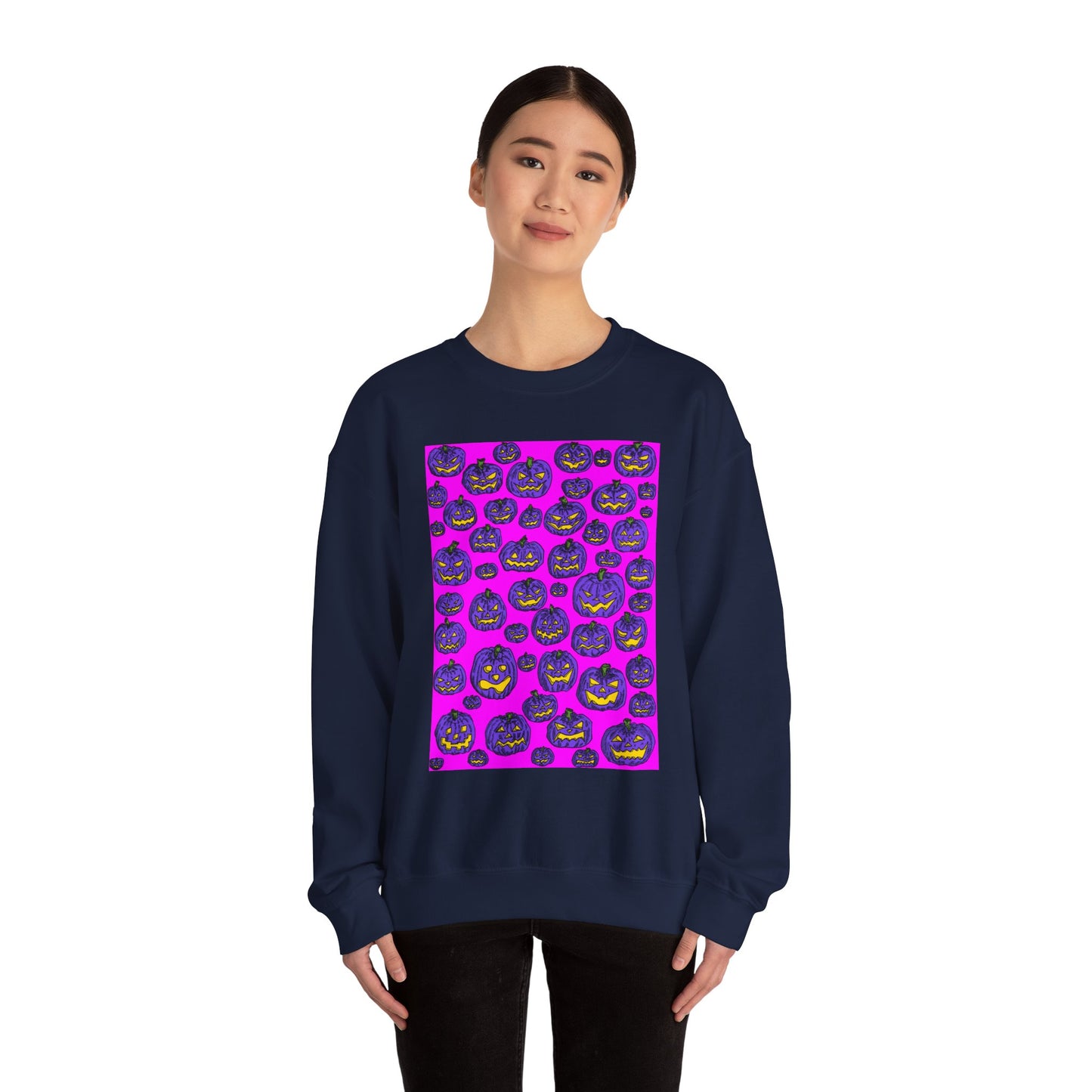 Halloween Pumpkin Crewneck Sweatshirt