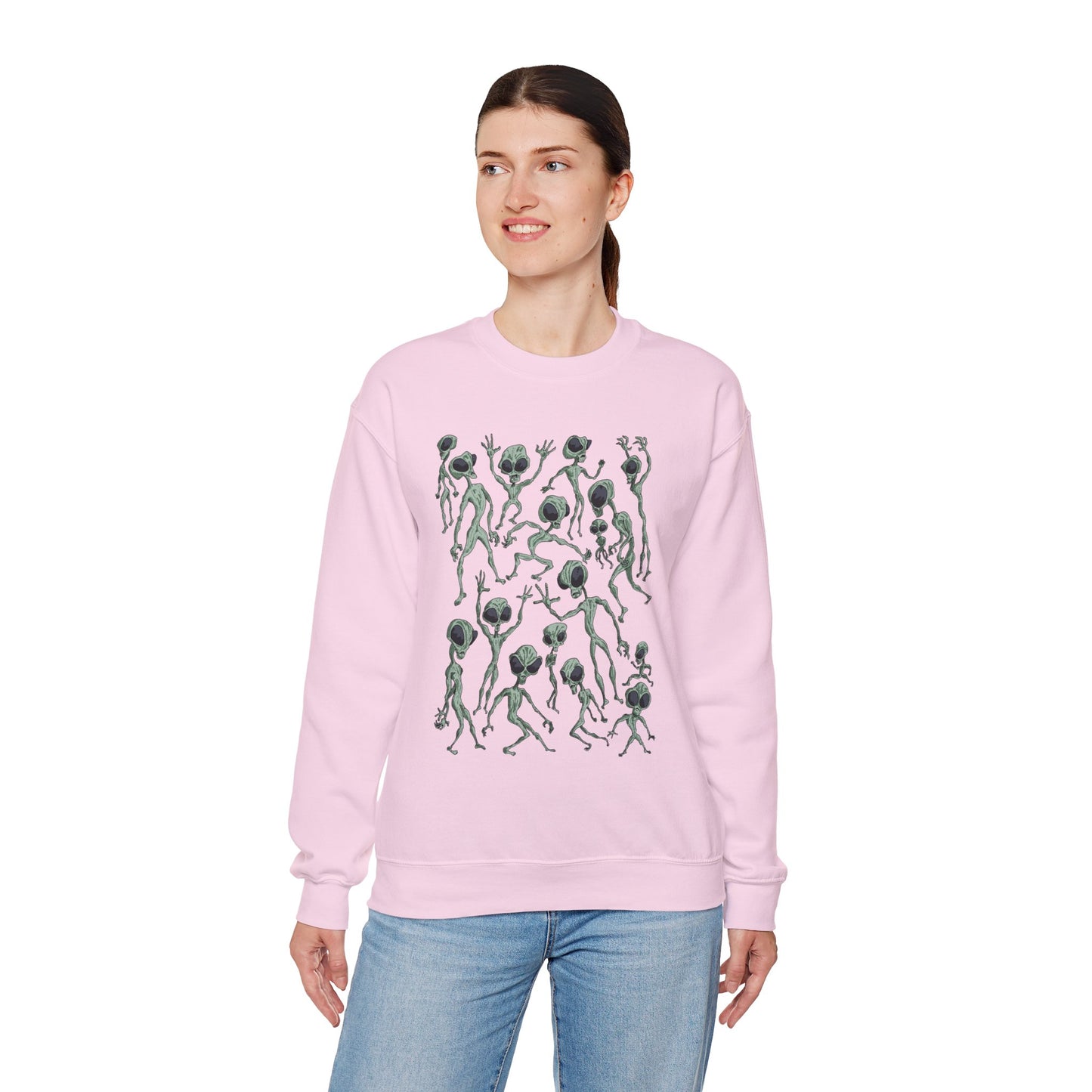 Alien Dance Party Crewneck Sweatshirt – Unisex Heavy Blend