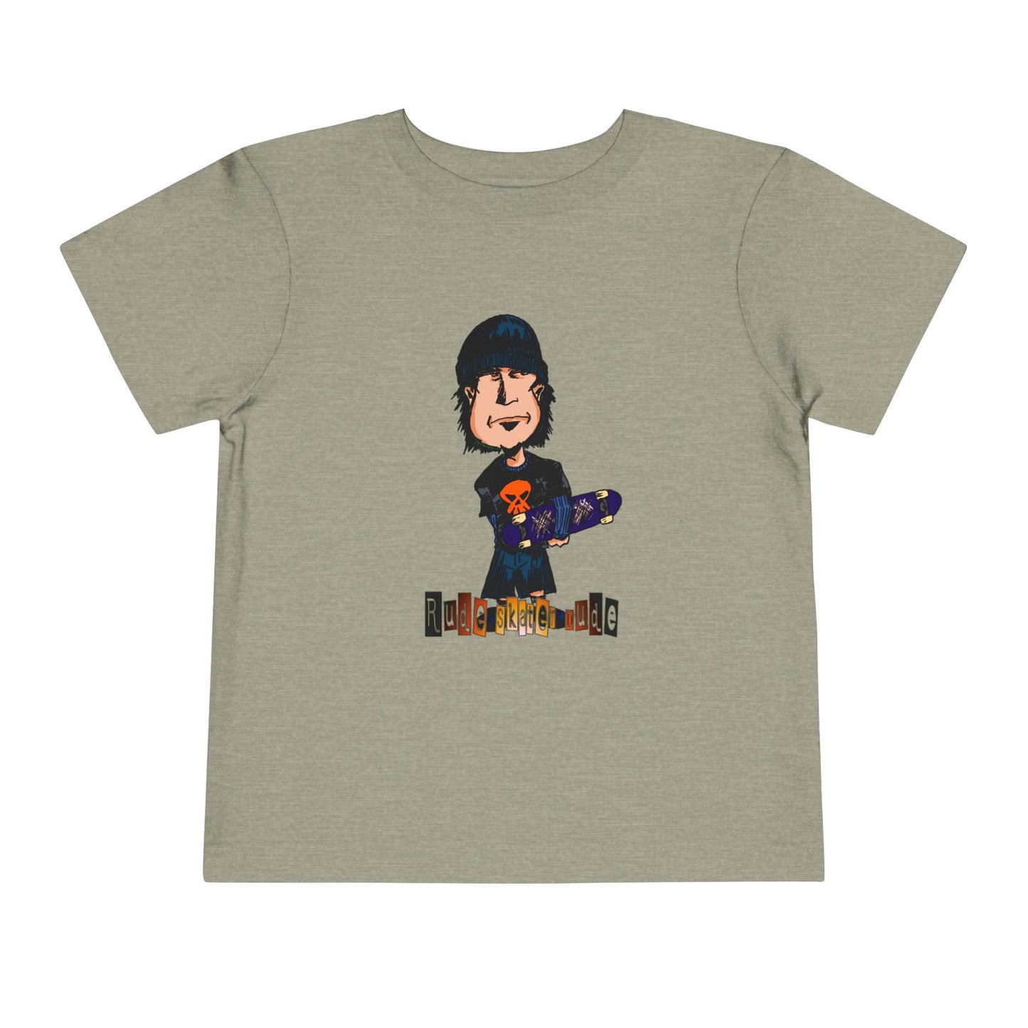 Toddler Tee — Cute Rude Skater Dude Kid Skateboard Graphic Shirt