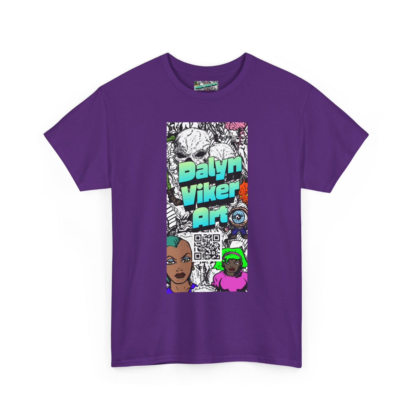 Graphic Art T-Shirt — "Dalyn Viker Art" Vertical Collage Tee