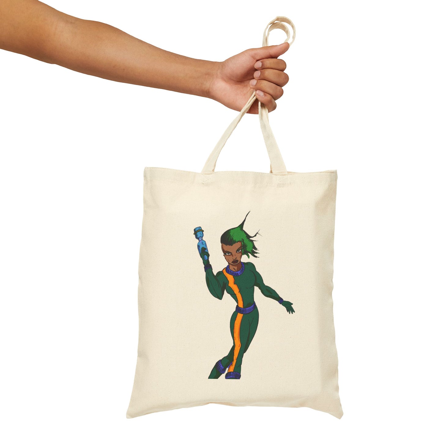 Galaxy Superhero Tote — Eco Canvas Grocery & Book Bag