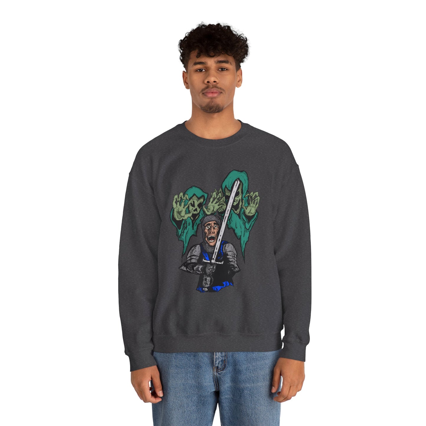Knight Fright Inspired Unisex Crewneck Sweatshirt with Graphic Print