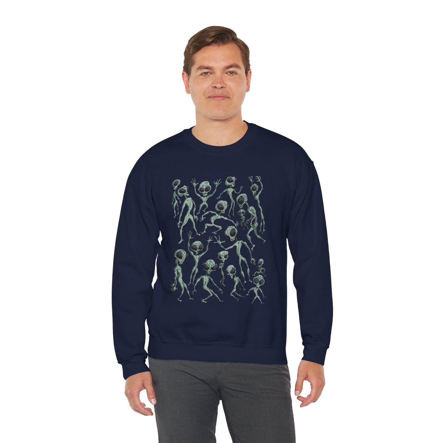Alien Dance Party Crewneck Sweatshirt – Unisex Heavy Blend