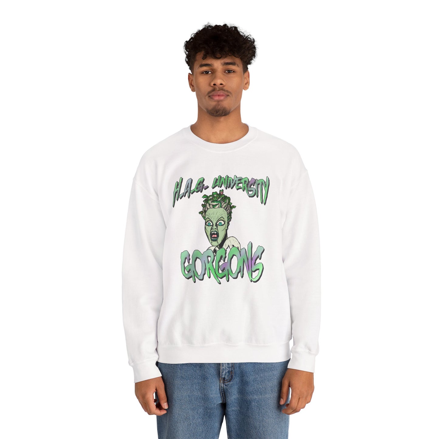 HAG University GORGONS Crewneck Sweatshirt – Unisex Heavy Blend