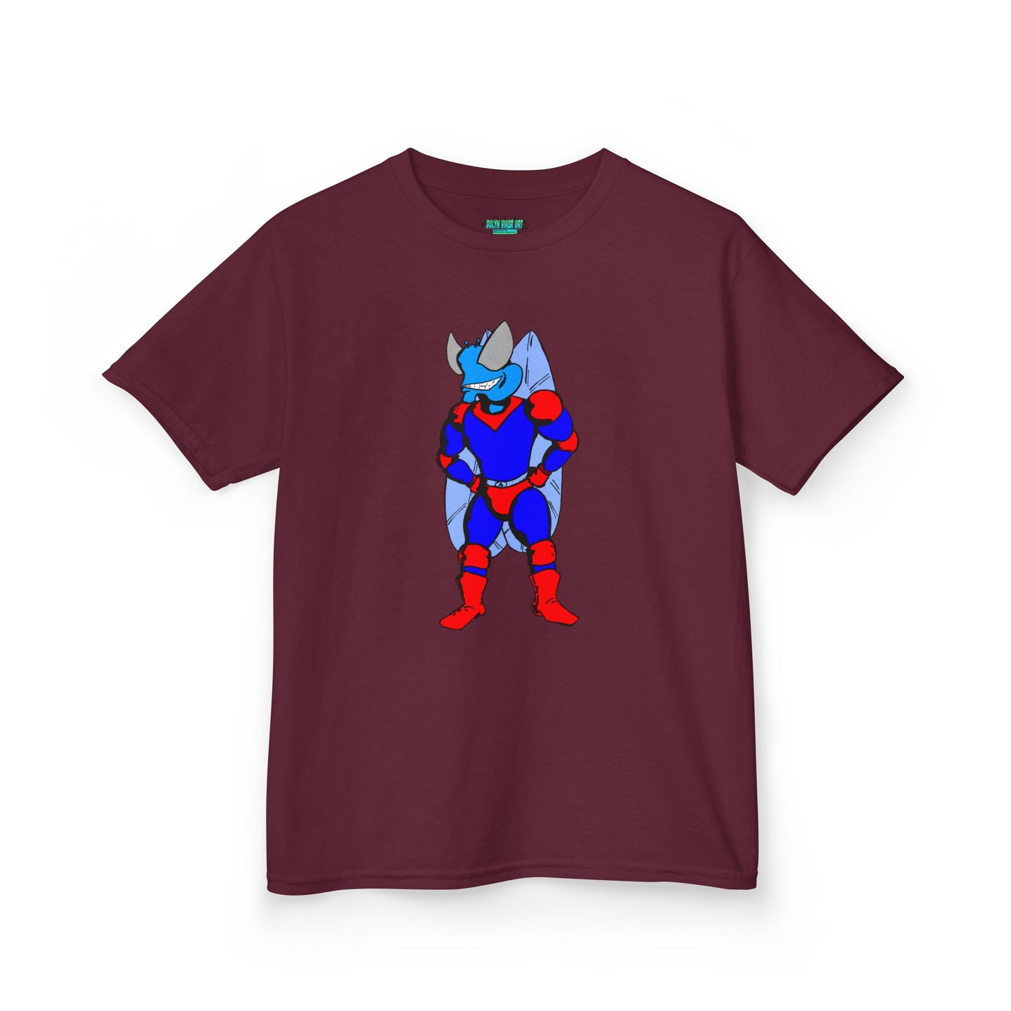 Astro-Fly Kids Superhero T-Shirt — Cute Red & Blue Winged Hero Tee for Boys & Girls