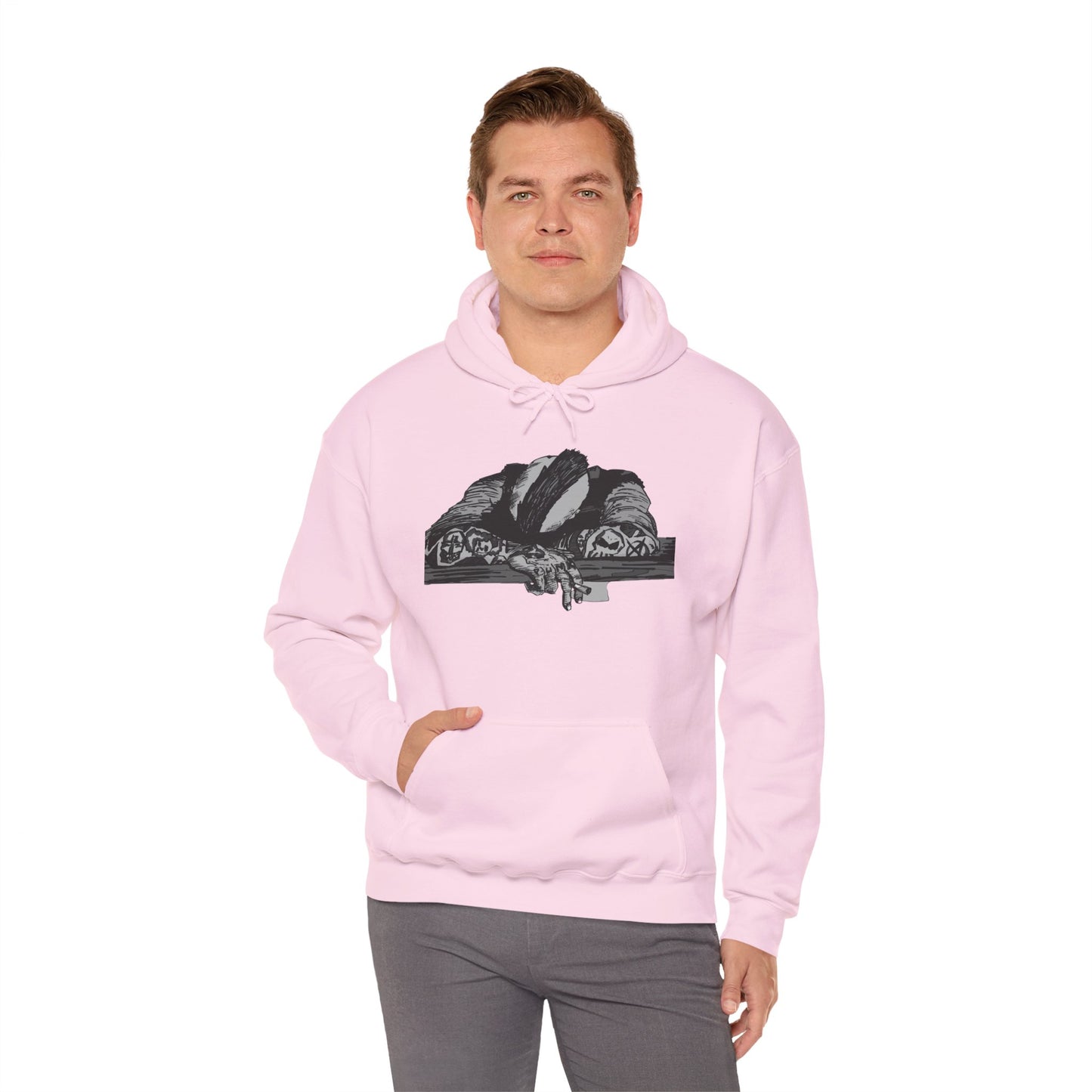 Punk and Done Unisex Hoodie with Artistic Design, Cozy Streetwear, Graphic Sweatshirt for Casual Vibes, Perfect Gift for Any Occasion