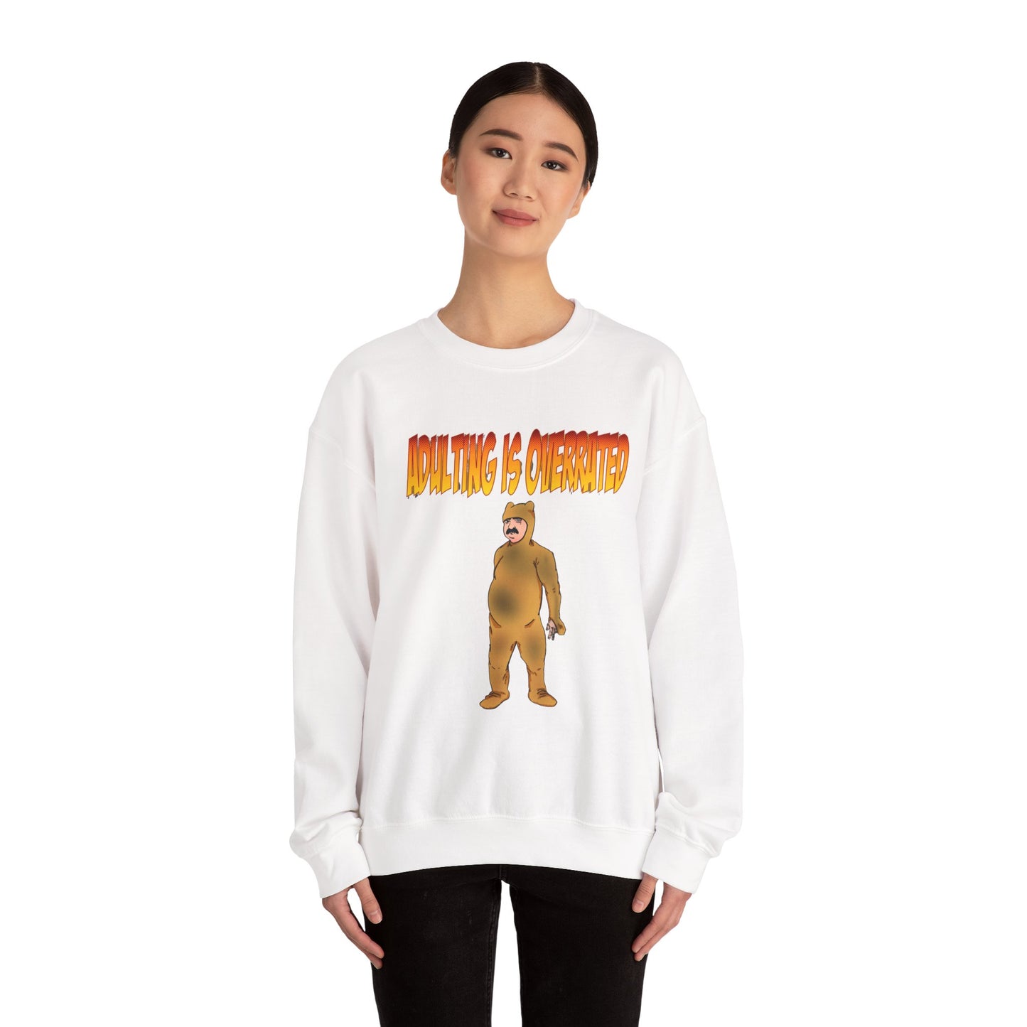 Cozy Humor Sweatshirt - 'Adulting is Overrated'