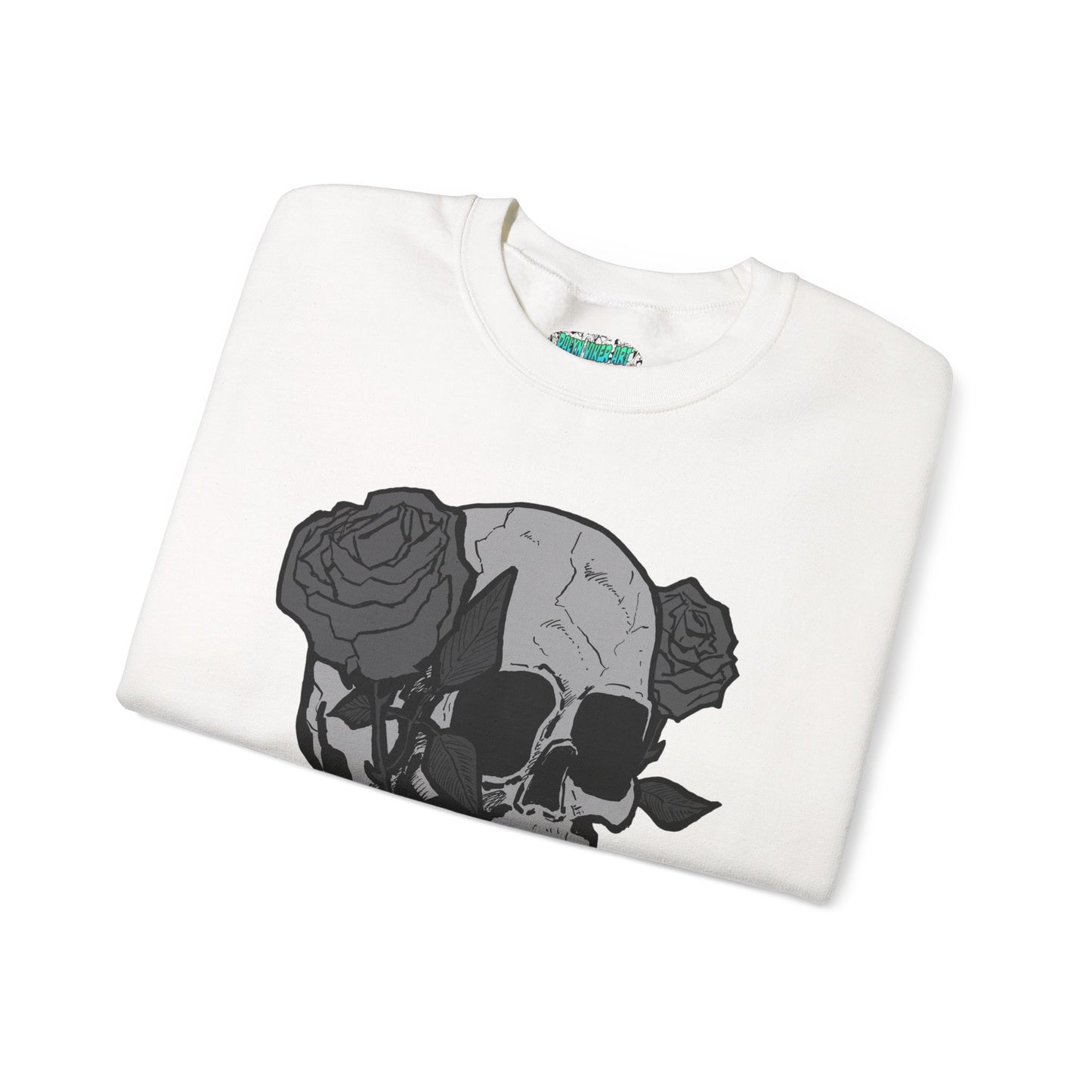 Skull and Roses Crewneck Sweatshirt - Unisex Heavy Blend™