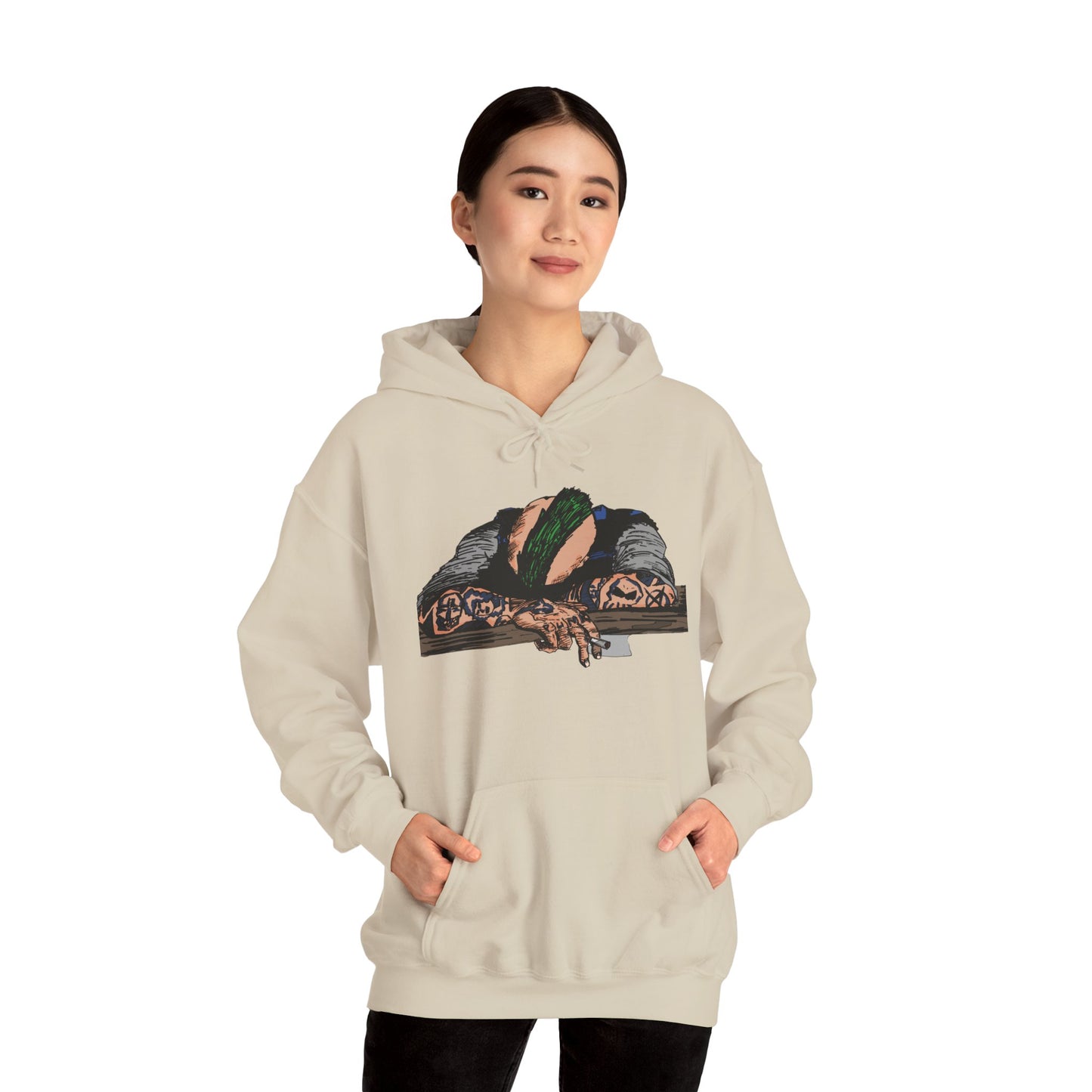 Punk and Done Color Unisex Hooded Sweatshirt, Cozy Streetwear, Unique Gift for Art Lovers, Casual Lounge Wear, Perfect for Fall Fashion