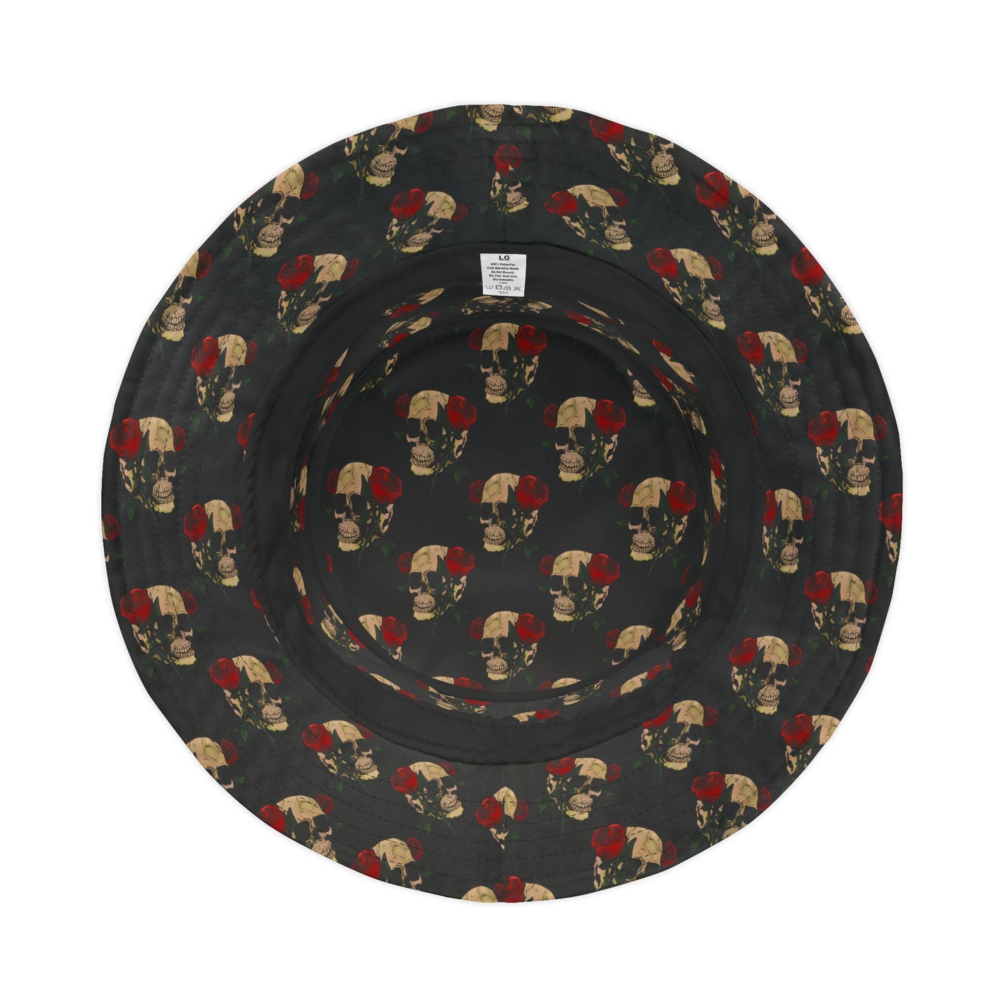 Vintage Skull Pattern Bucket Hat — Gothic AOP