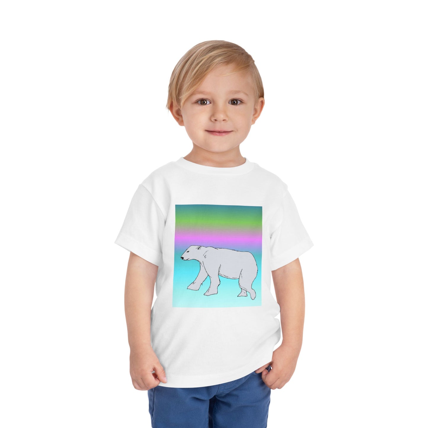 Toddler Tee — Pastel Polar Bear Graphic Shirt