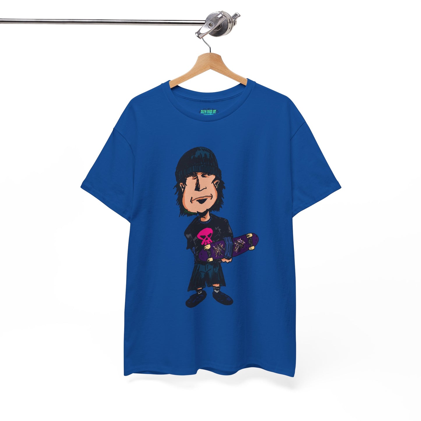 Rude Skater Dude - Skate Punk - Skater Kid Cartoon T‑Shirt — Cute Skateboarder Graphic Tee