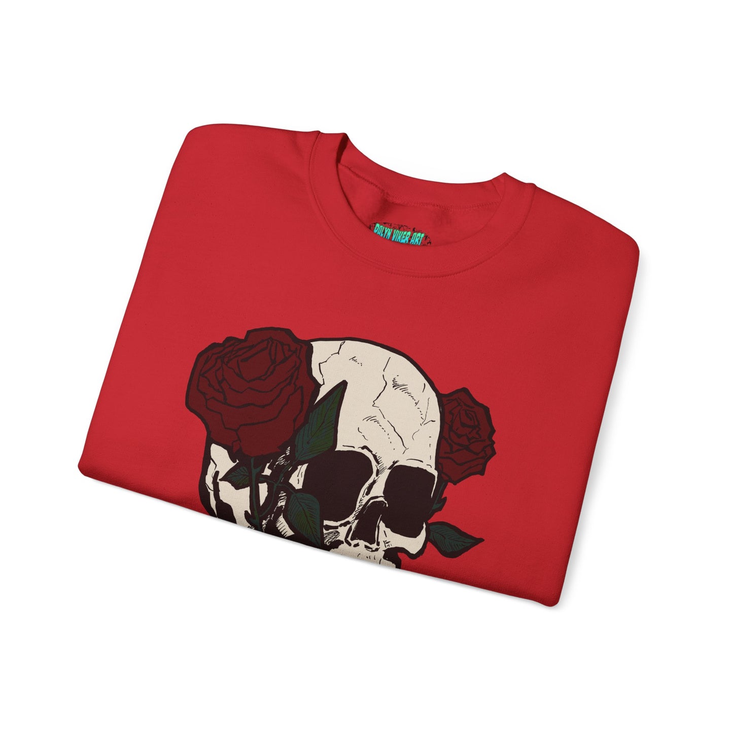 Skull & Rose Crewneck Sweatshirt - Unisex Heavy Blend™