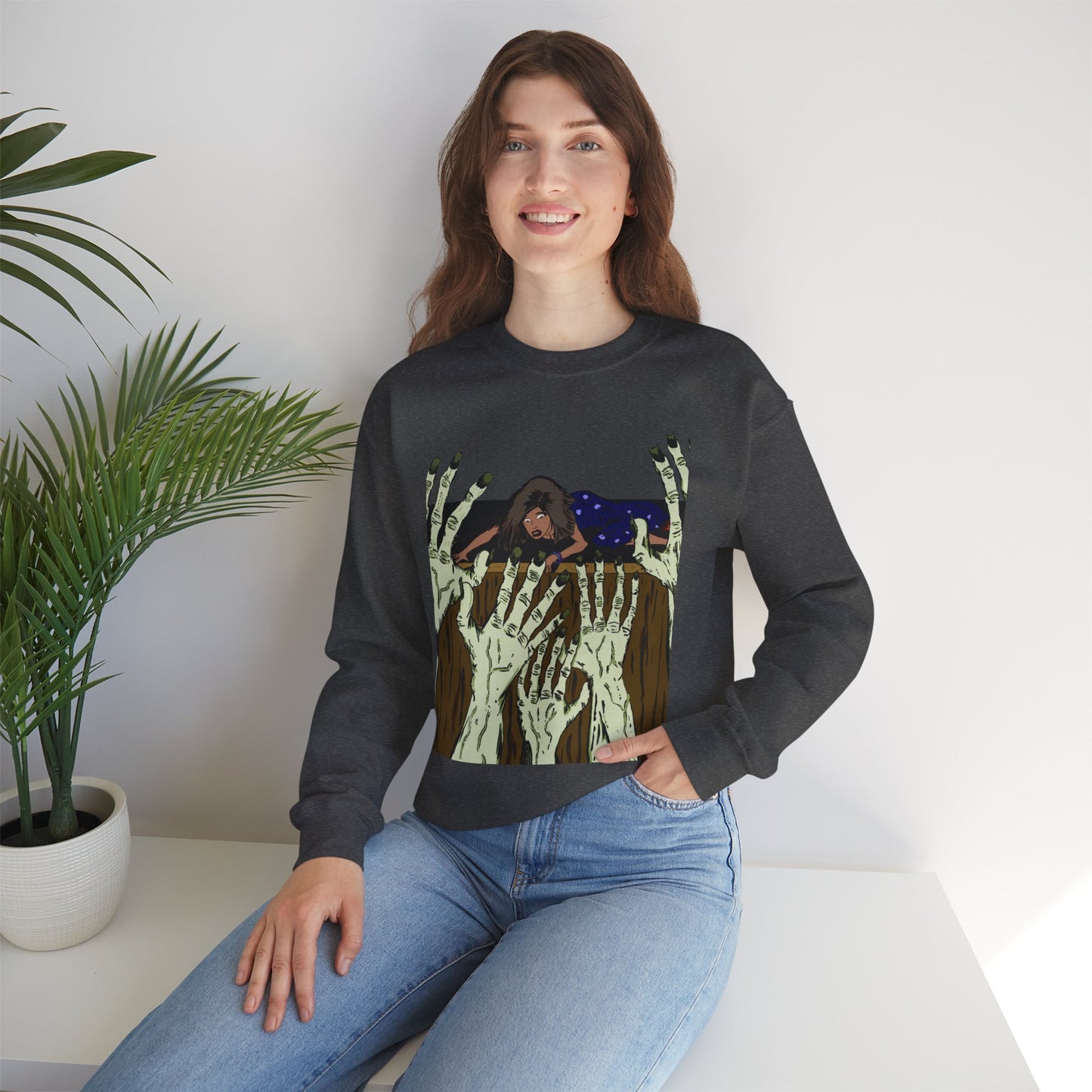 Haunting Hands Crewneck Sweatshirt - Unisex Heavy Blend™