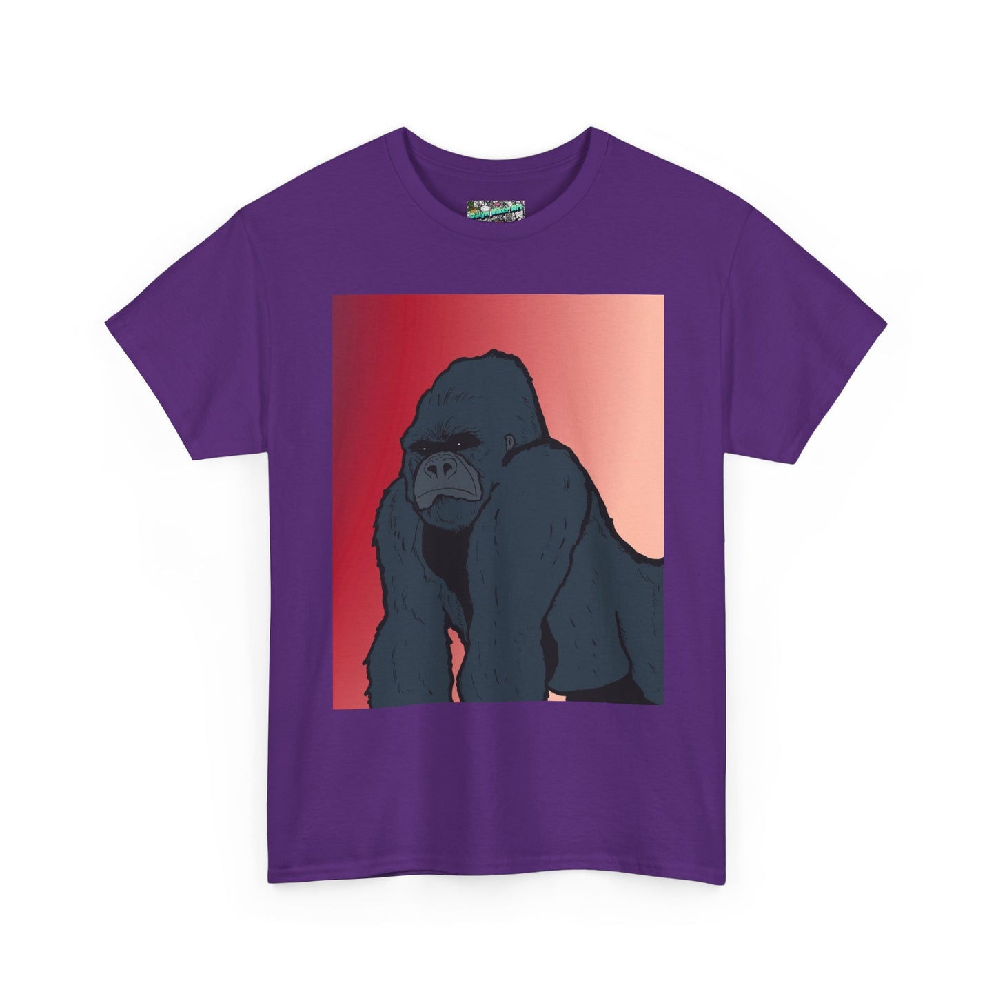 Gorilla Graphic Tee — Vintage Sunset Primate Illustration Shirt