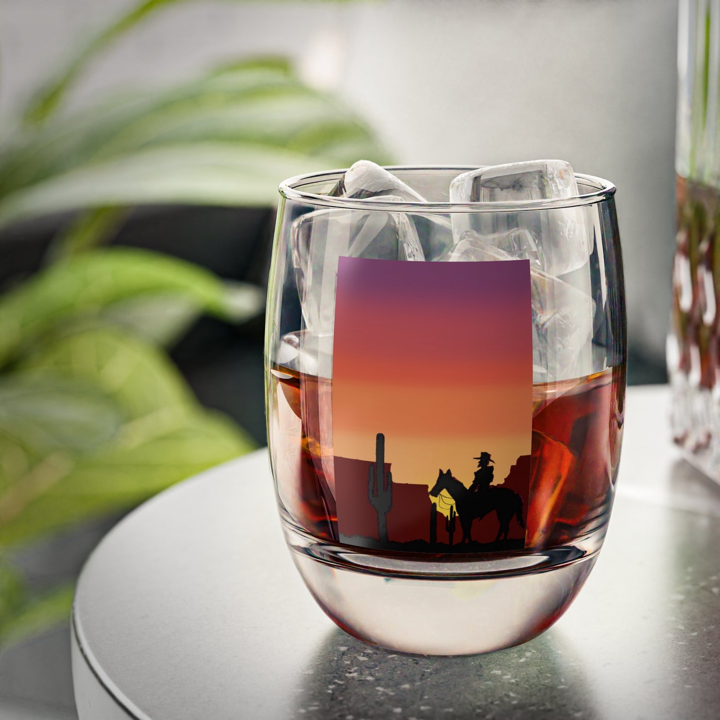 Cowboy Sunset Whiskey Glass - Perfect for Gifting and Home Bar Decor