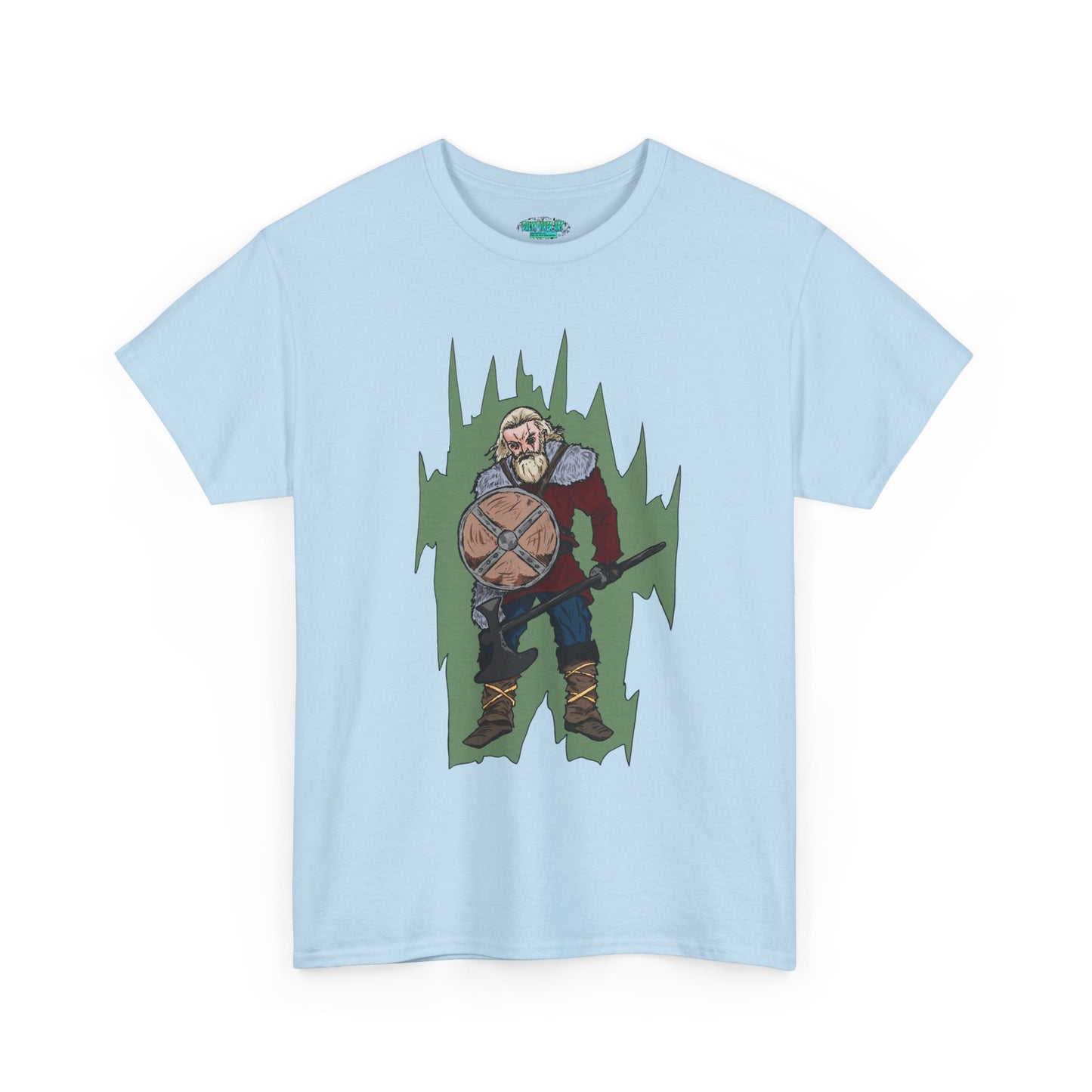 Epic Warrior Graphic Tee, Unisex Heavy Cotton Shirt, Casual Wear, Gamer Gift, Medieval Art Clothing, Battle Theme Fashion