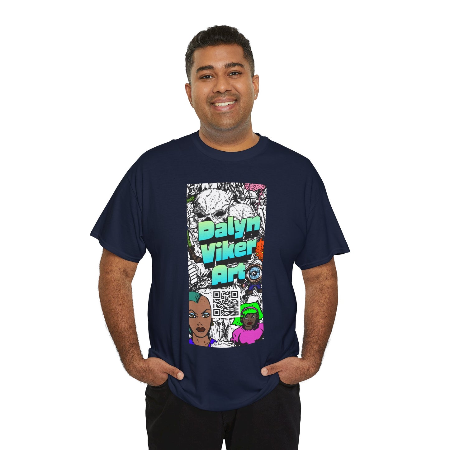 Graphic Art T-Shirt — "Dalyn Viker Art" Vertical Collage Tee