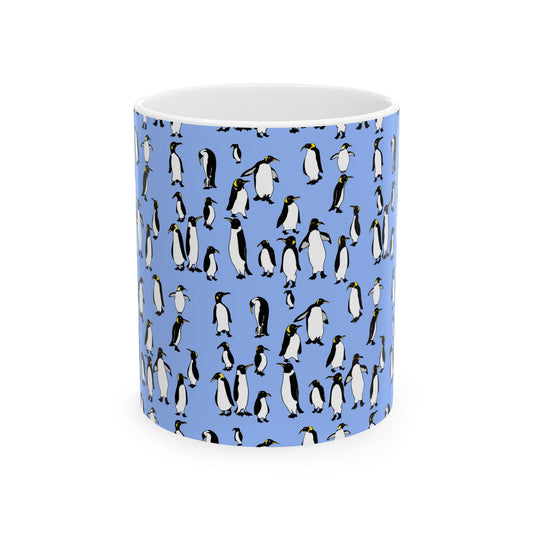Rookery of Whimsical Penguins Ceramic Mug - Perfect for Coffee Lovers, Penguin Gifts, Cute Kitchen Decor, Unique Holiday Mug, Animal-Themed Drinkware