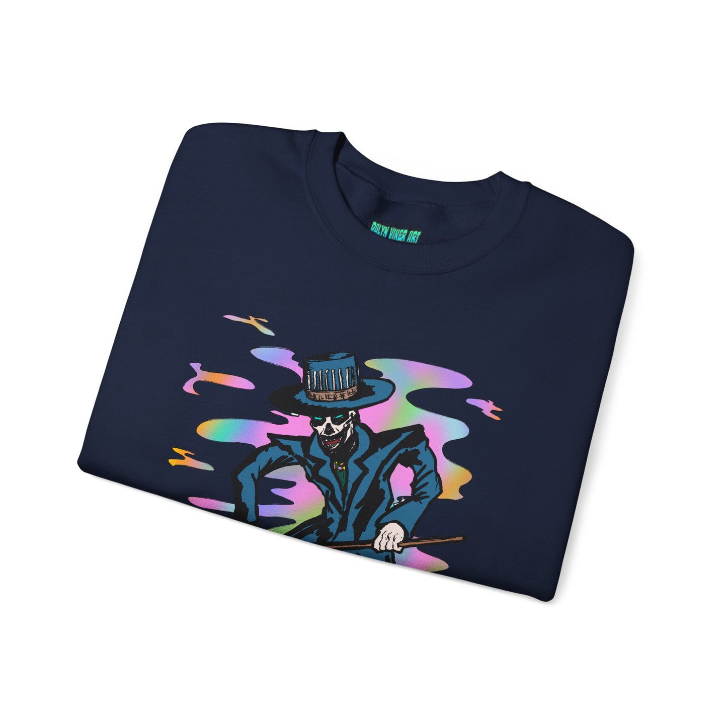 Vibrant Voodoo Graphic Crewneck Sweatshirt - Unisex Halloween Vibe