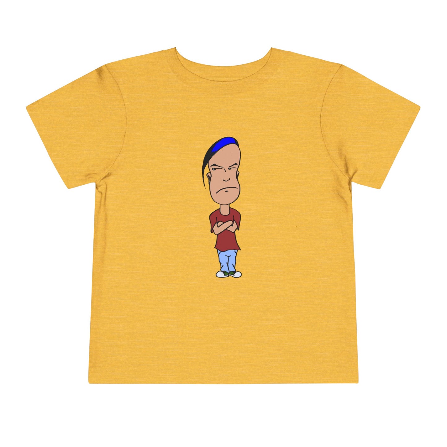 Smug Grumpy Kid Cartoon Toddler Tee