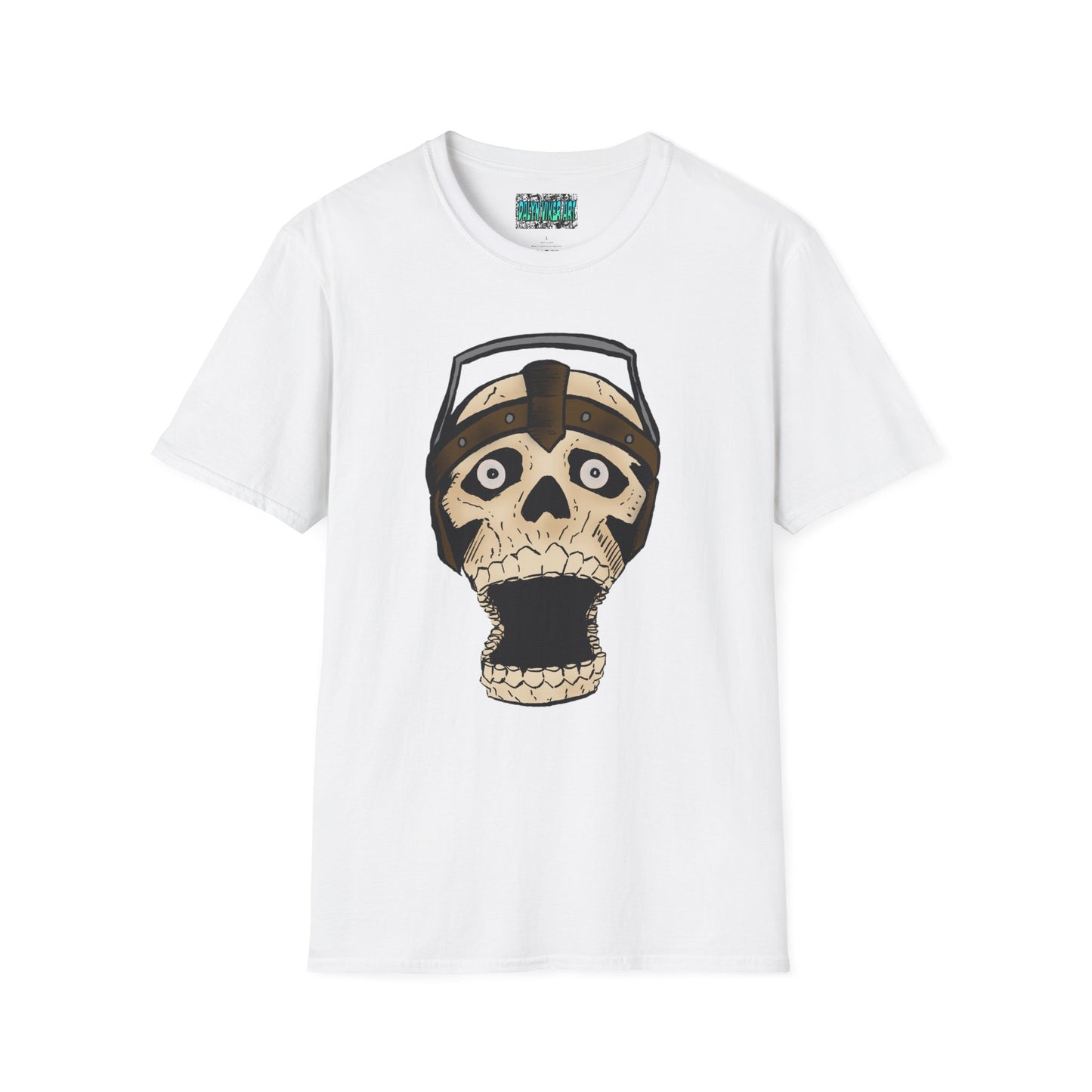 Electric Screaming Skull Unisex Softstyle T-Shirt