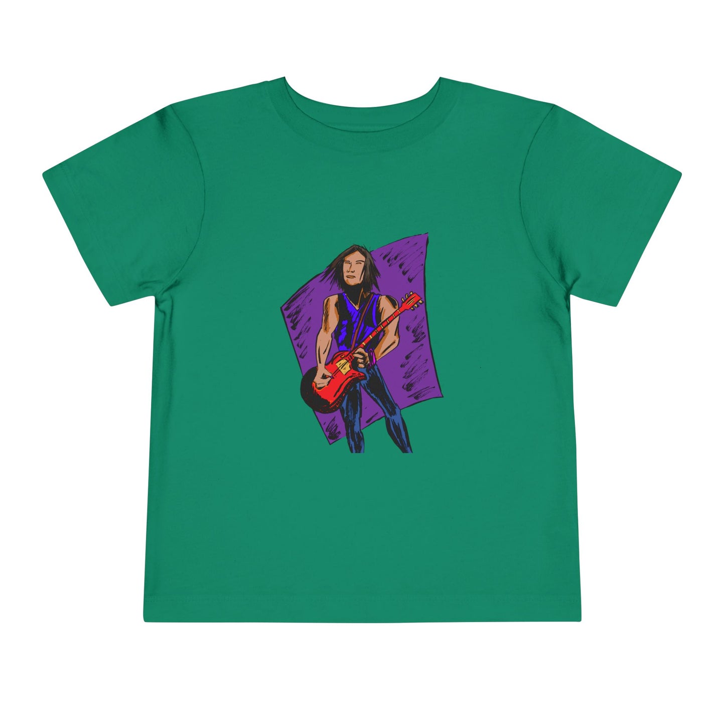 Toddler Tee — Rock Star Guitarist Graphic Kids Shirt