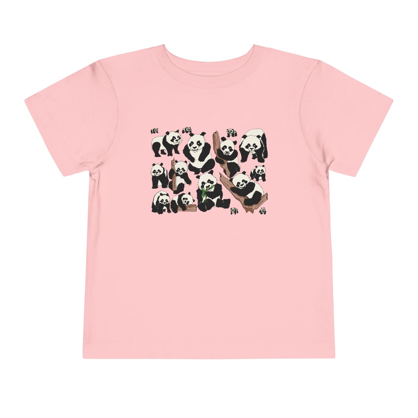 Panda Faces Toddler Tee — Cute Cartoon Panda Print