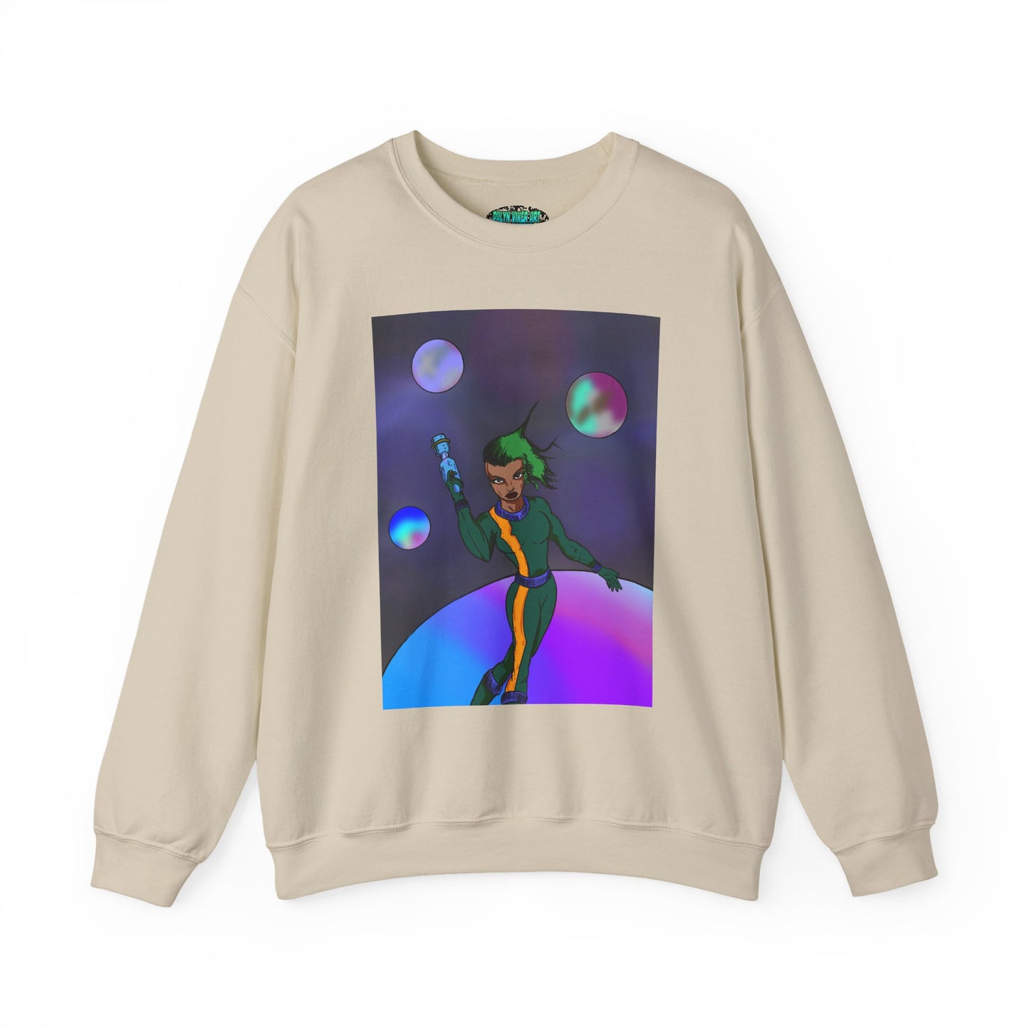 Cosmic Character Crewneck Sweatshirt – Fun, Unisex Design for Casual Style