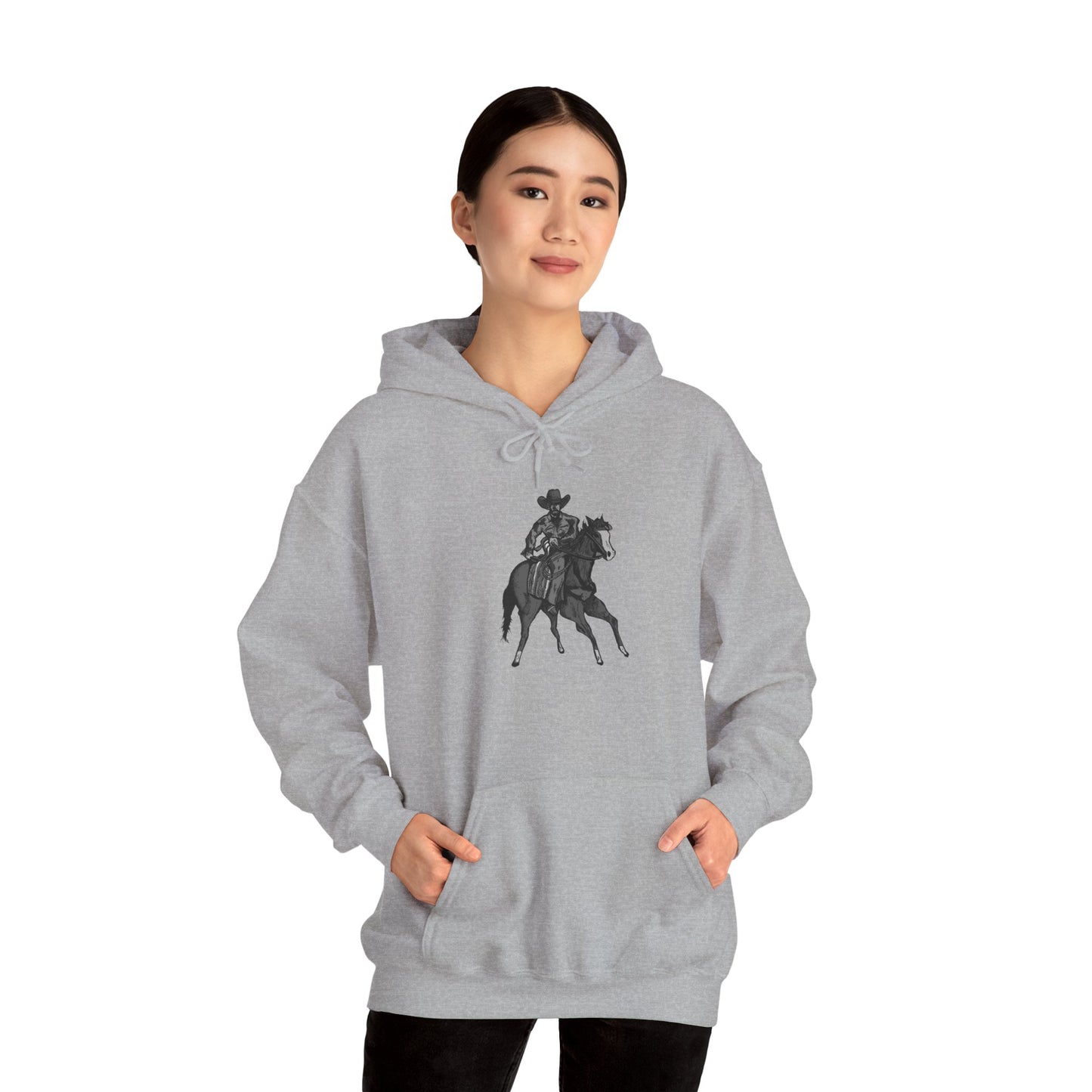 Horseback Rider Silhouette Hoodie – Western Equestrian Graphic Sweatshirt