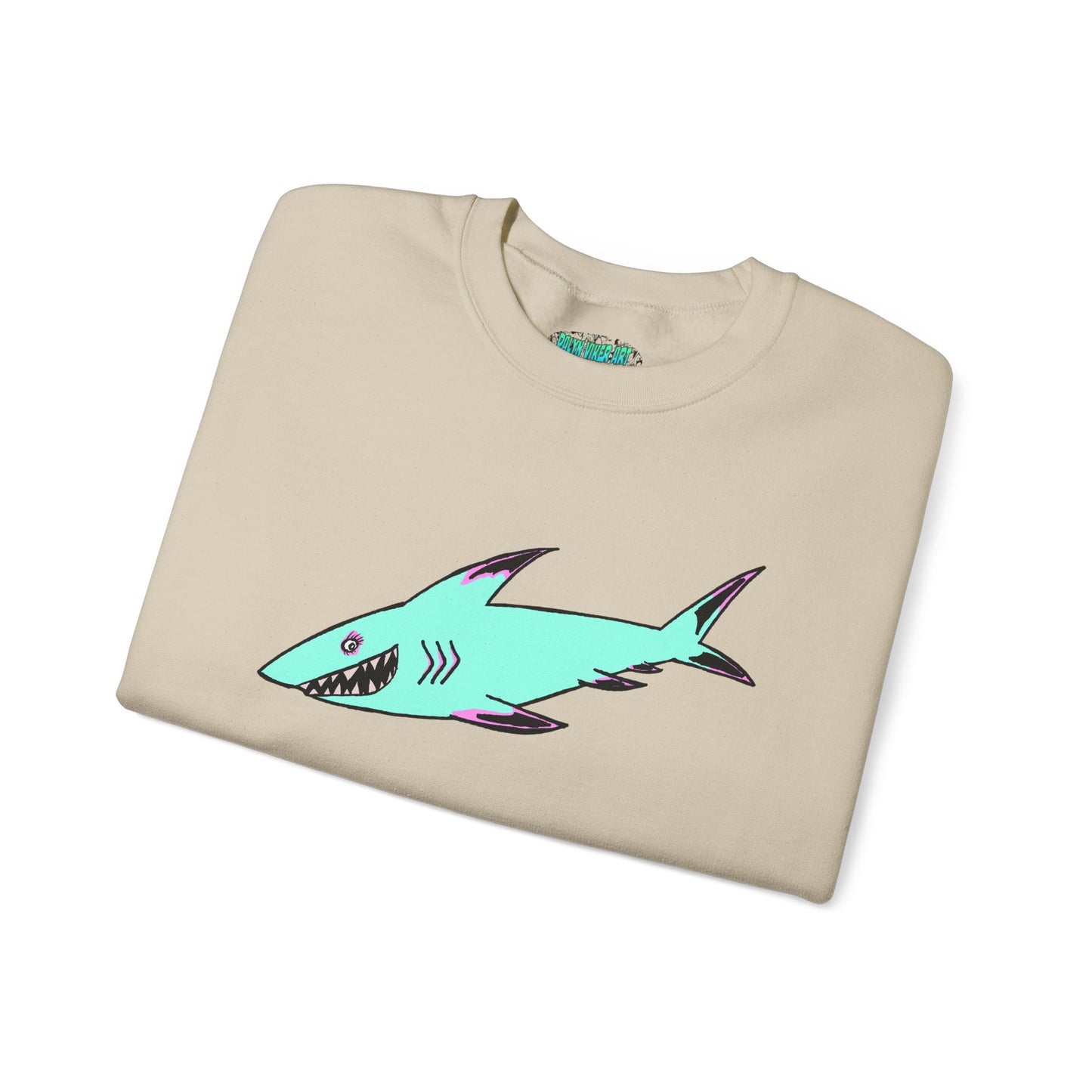 Charming Shark Graphic Sweatshirt - Unisex Heavy Blend™ Crewneck