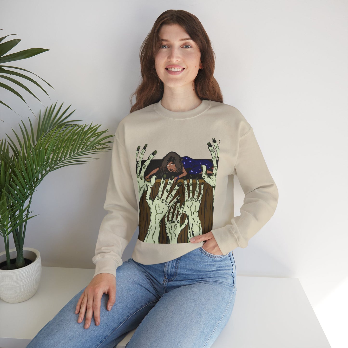 Haunting Hands Crewneck Sweatshirt - Unisex Heavy Blend™
