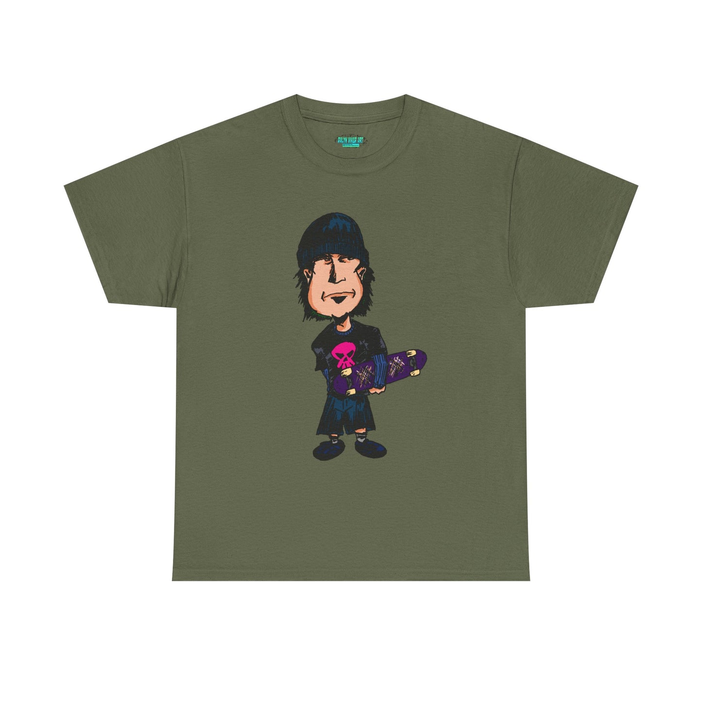Rude Skater Dude - Skate Punk - Skater Kid Cartoon T‑Shirt — Cute Skateboarder Graphic Tee
