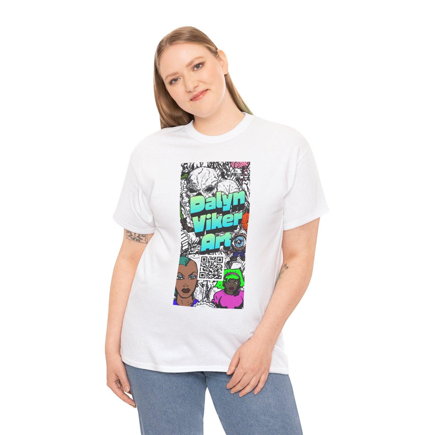 Graphic Art T-Shirt — "Dalyn Viker Art" Vertical Collage Tee