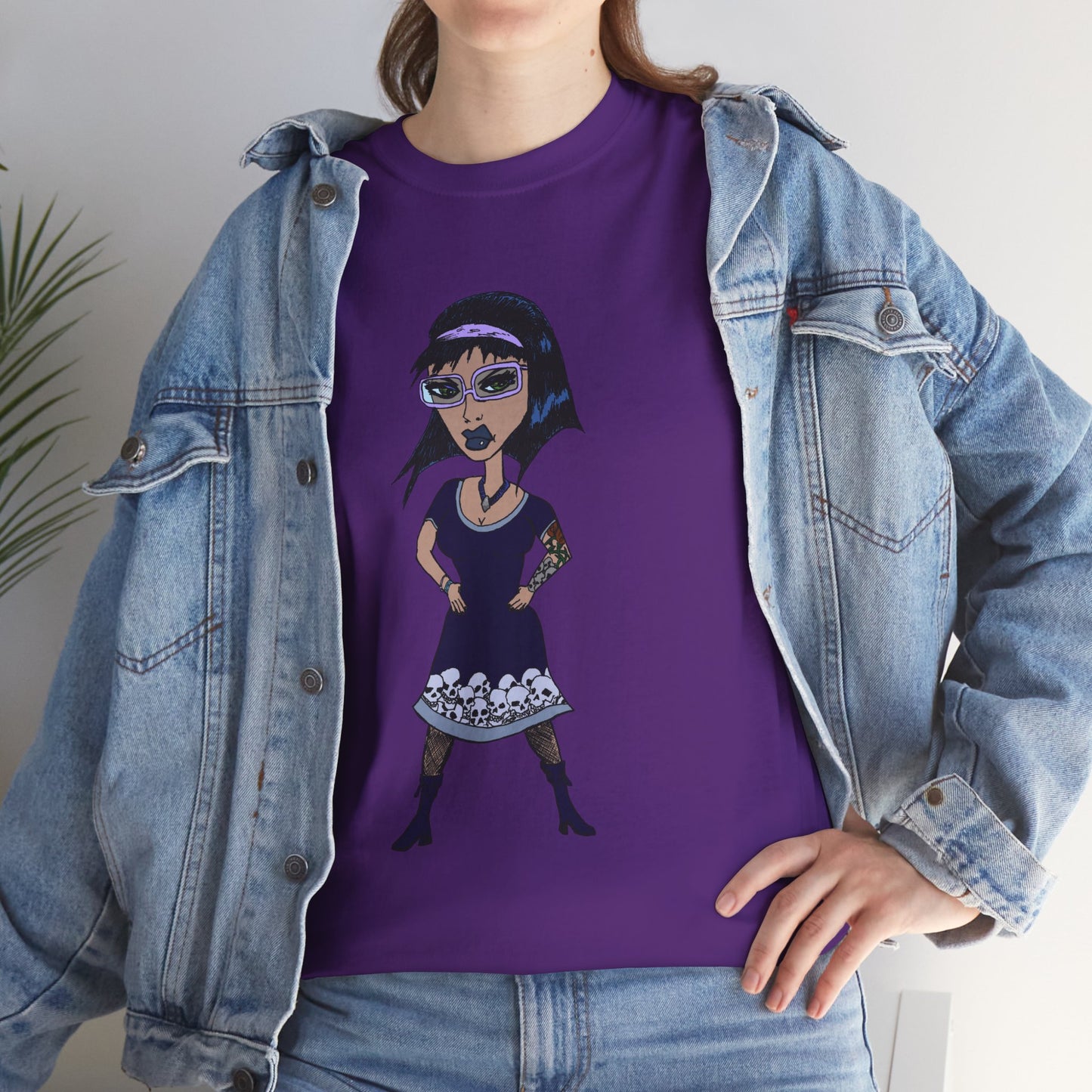 Gothic Doll T-Shirt — Retro Vampire Girl Graphic Tee