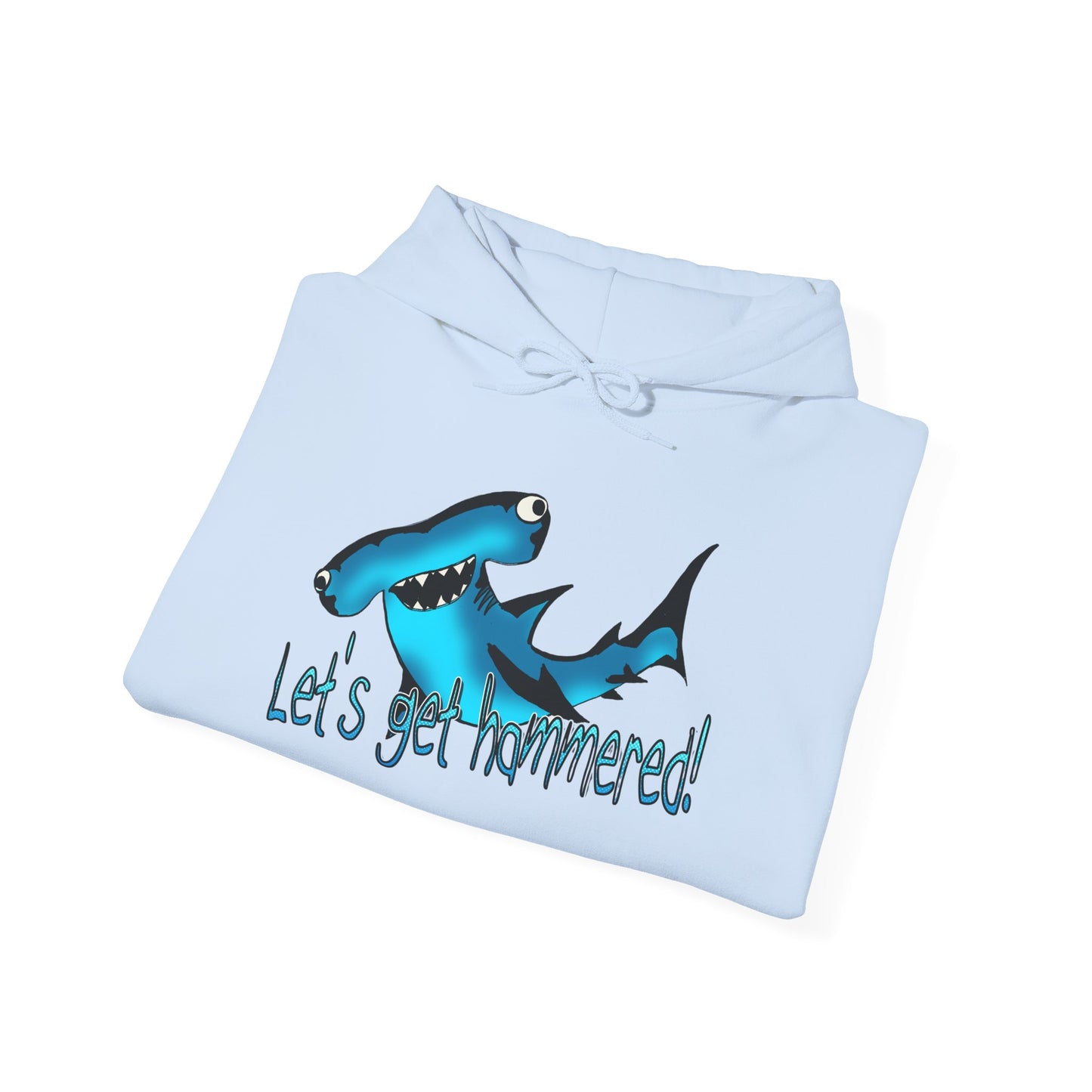 Let's Get Hammered Shark-Themed Unisex Hoodie: Let's Get Fin-tastic, Casual Wear, Gift for Ocean Lovers, Beach Party, Summer Fun