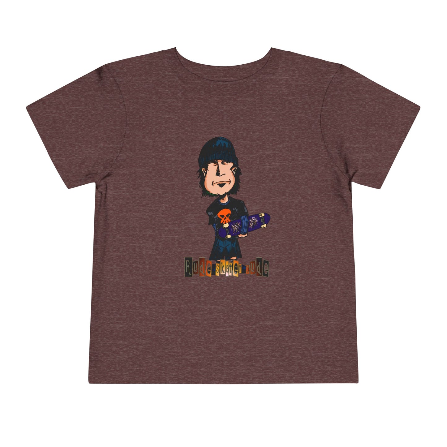 Toddler Tee — Cute Rude Skater Dude Kid Skateboard Graphic Shirt