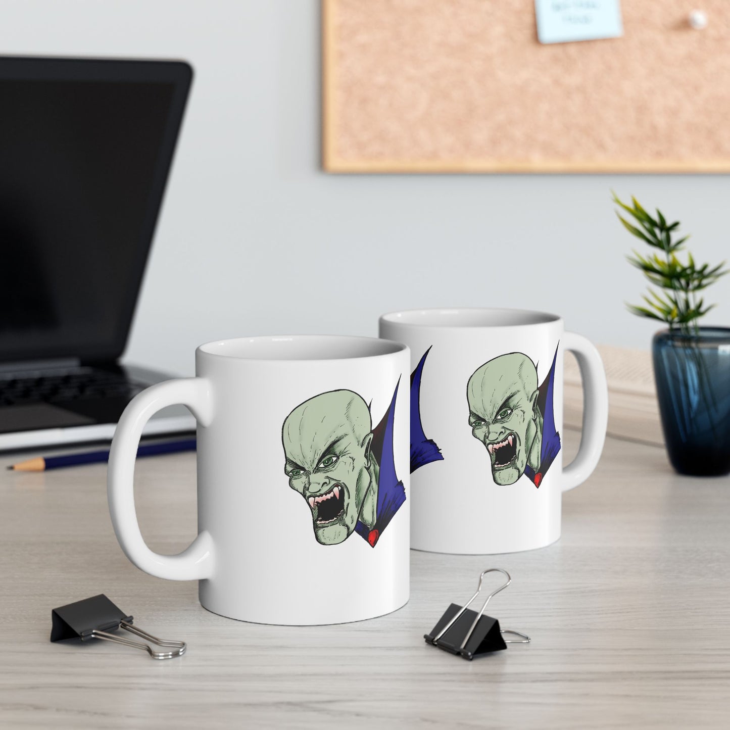 Bloodsucking Vampire Ceramic Mug, (11oz)