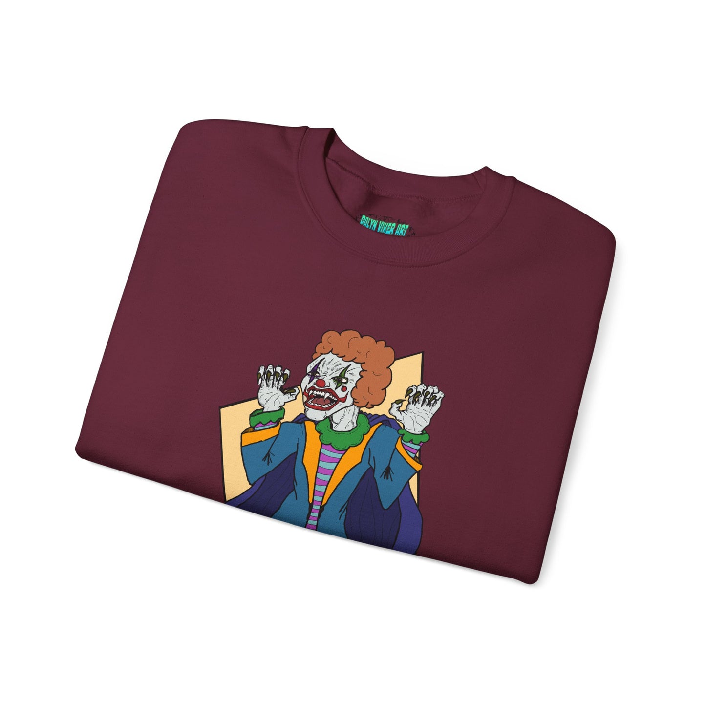 Vampire Clown Funny Horror-Inspired Unisex Crewneck Sweatshirt