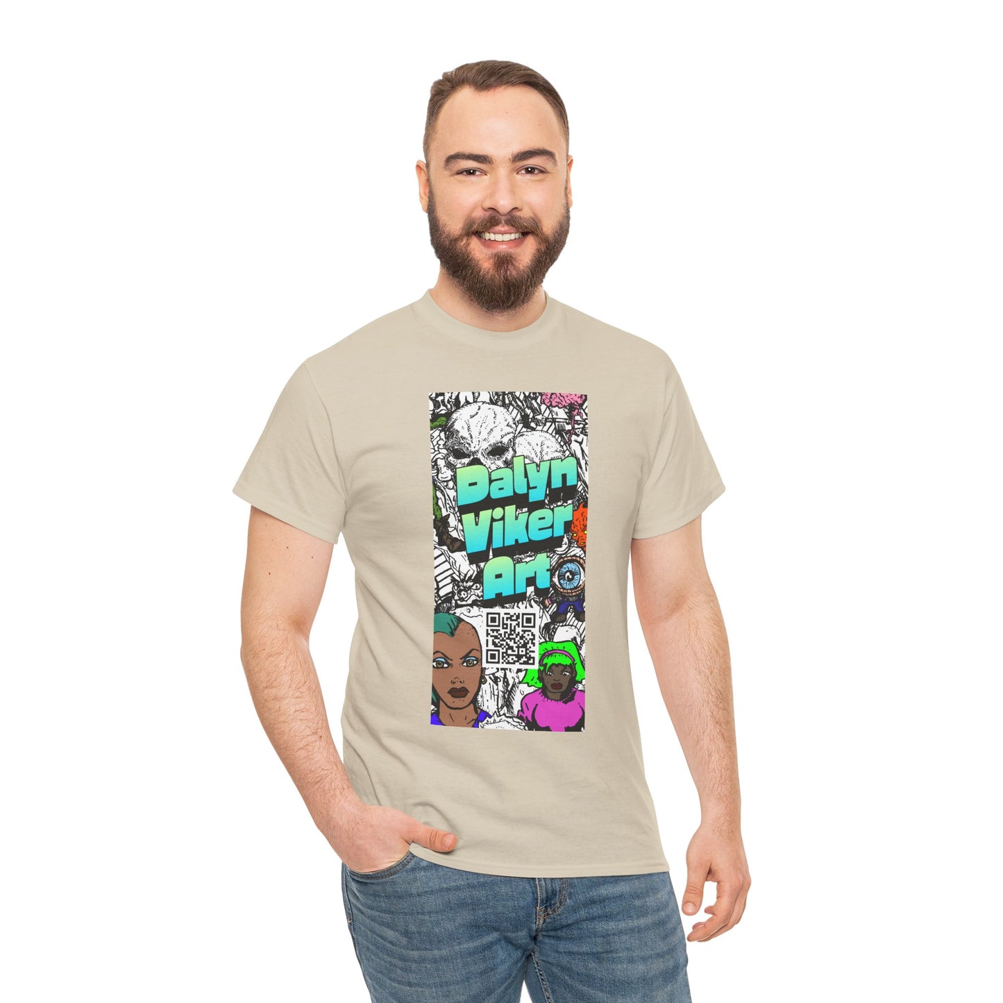 Graphic Art T-Shirt — "Dalyn Viker Art" Vertical Collage Tee