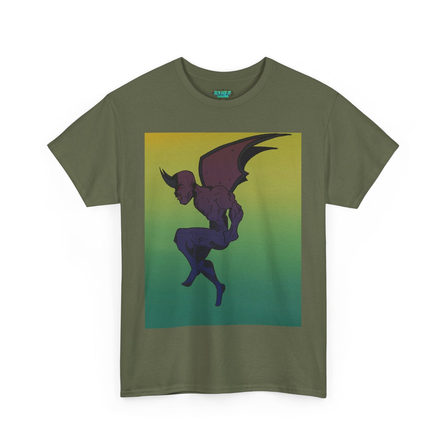 Unisex Heavy Cotton Tee - Artistic Devil Graphic Tee