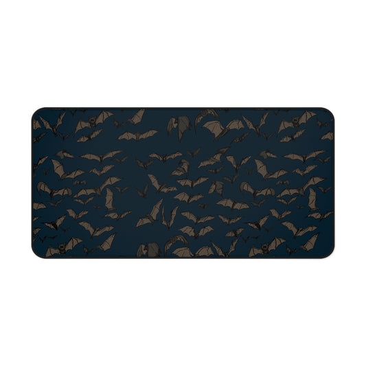 Gothic Bat Midnight Desk Mat - Dark Themed Mat for Halloween, Office Decor, Gamer Pad, Stylish Workspace, Unique Gift