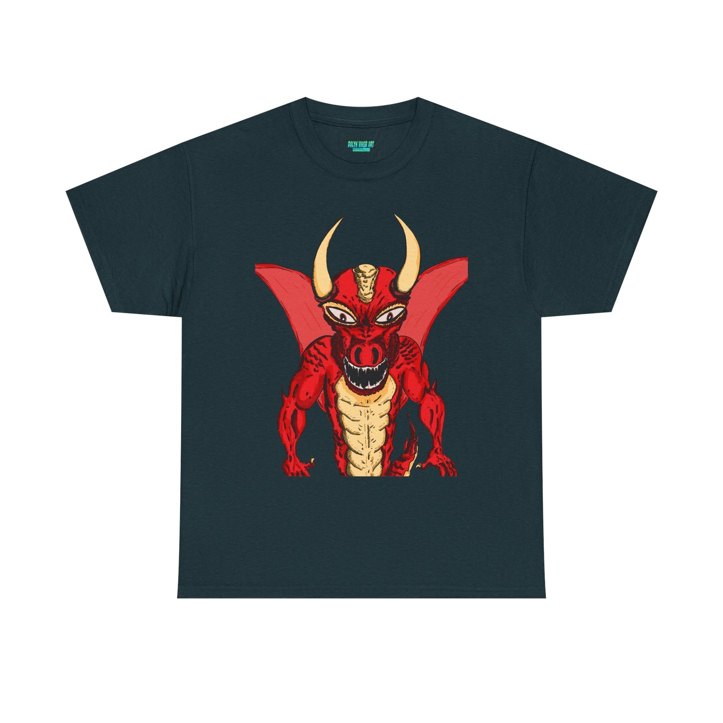 Bold Red Dragon Unisex Heavy Cotton Tee | Graphic Shirt for Anime Fans, Party Wear, Casual Outfit, Gift for Him/Her
