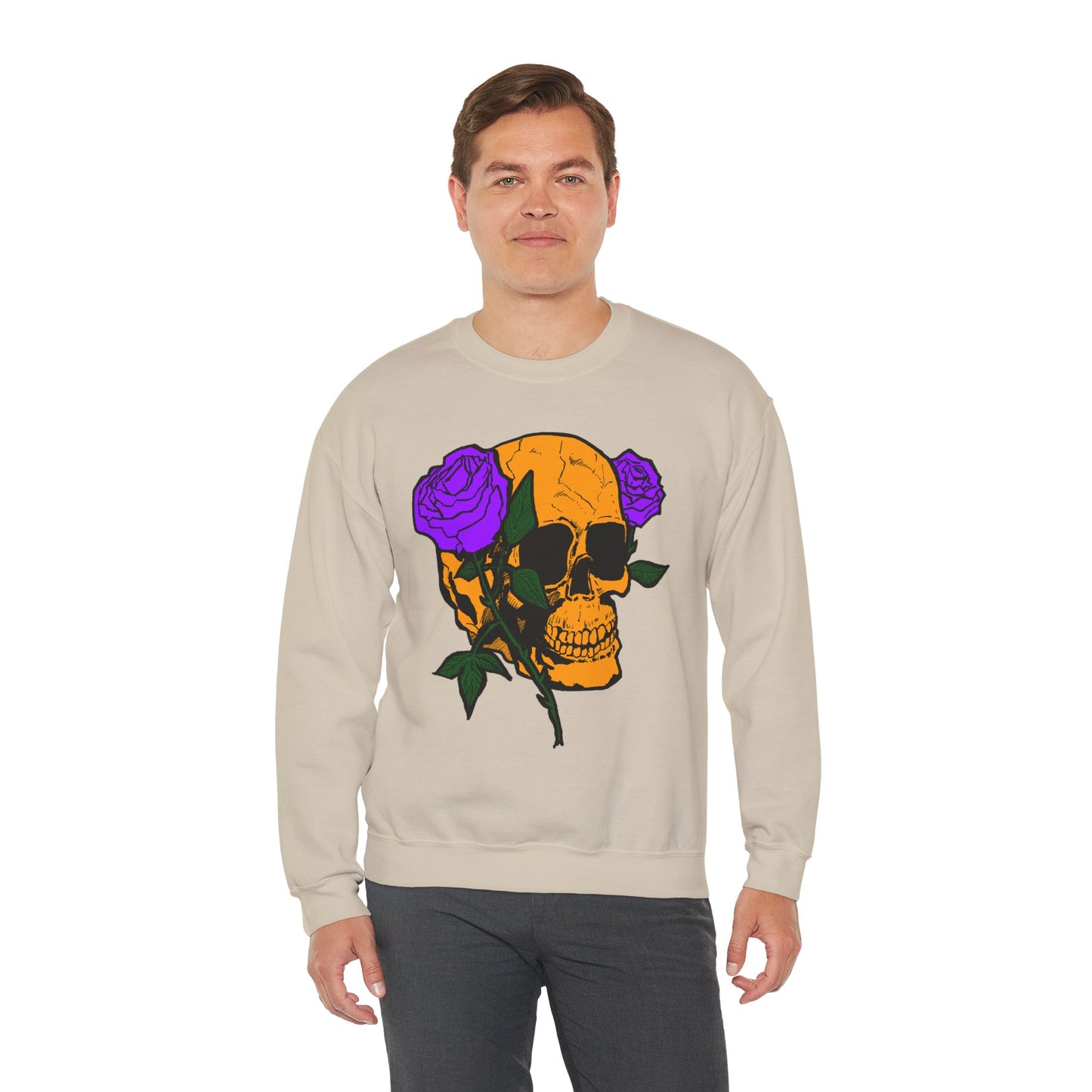 Skull & Roses Sweatshirt - Unisex Heavy Blend™ Crewneck