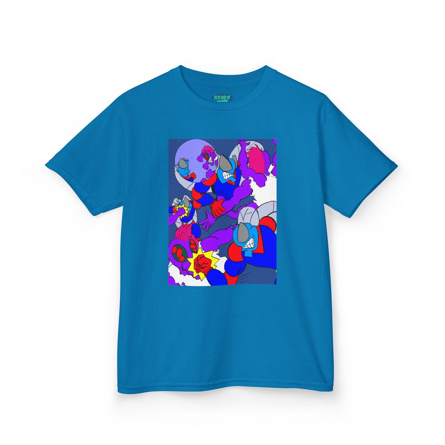 The Astounding Astro-Fly vs The Spiders! Colorful Cartoon Kids Heavy Cotton™ Tee - Fun & Playful Design