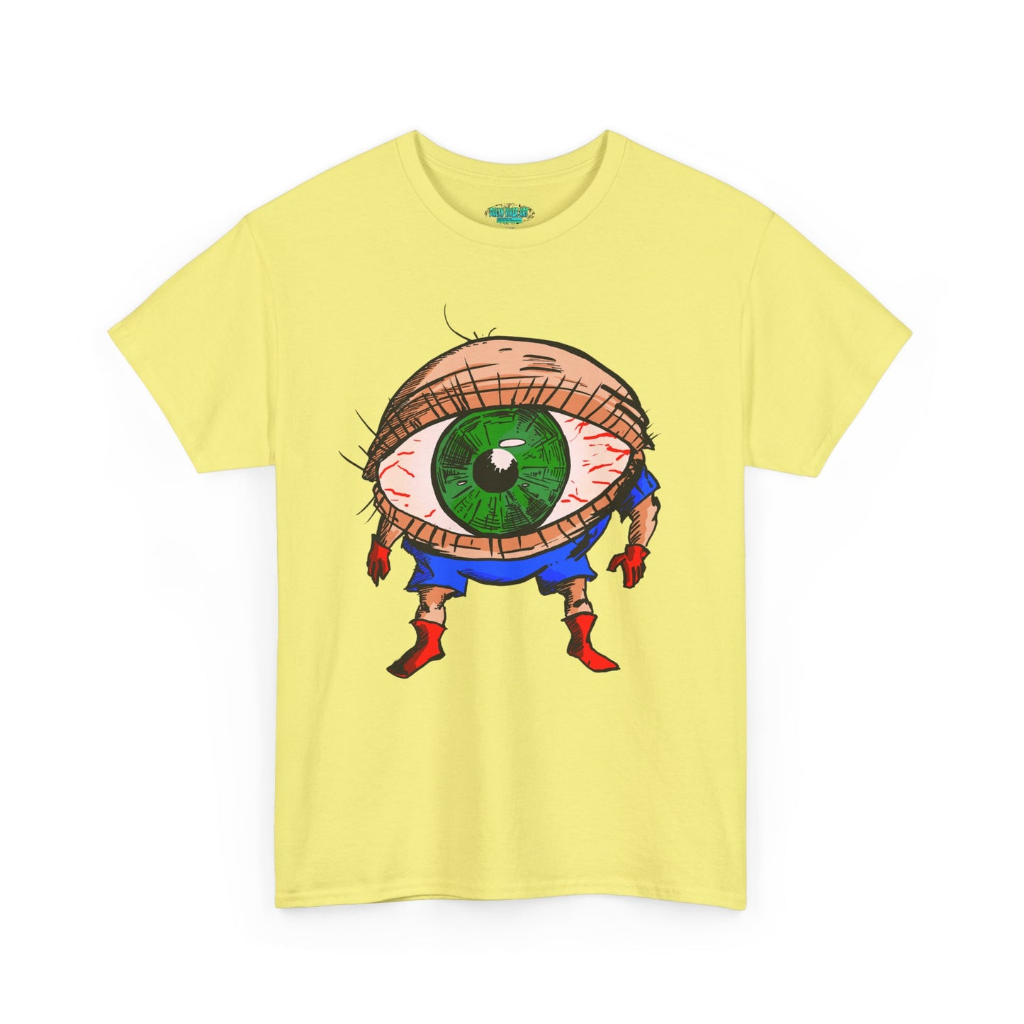 Terrif-EYE-ing - Whimsical Unisex Heavy Cotton Tee with Eye Design